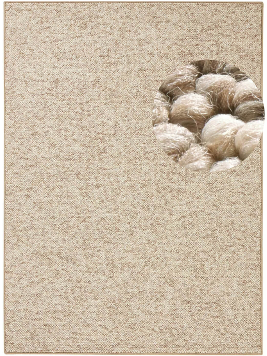 Teppich Wolle-Optik Wolly 2842 Beige/Braun