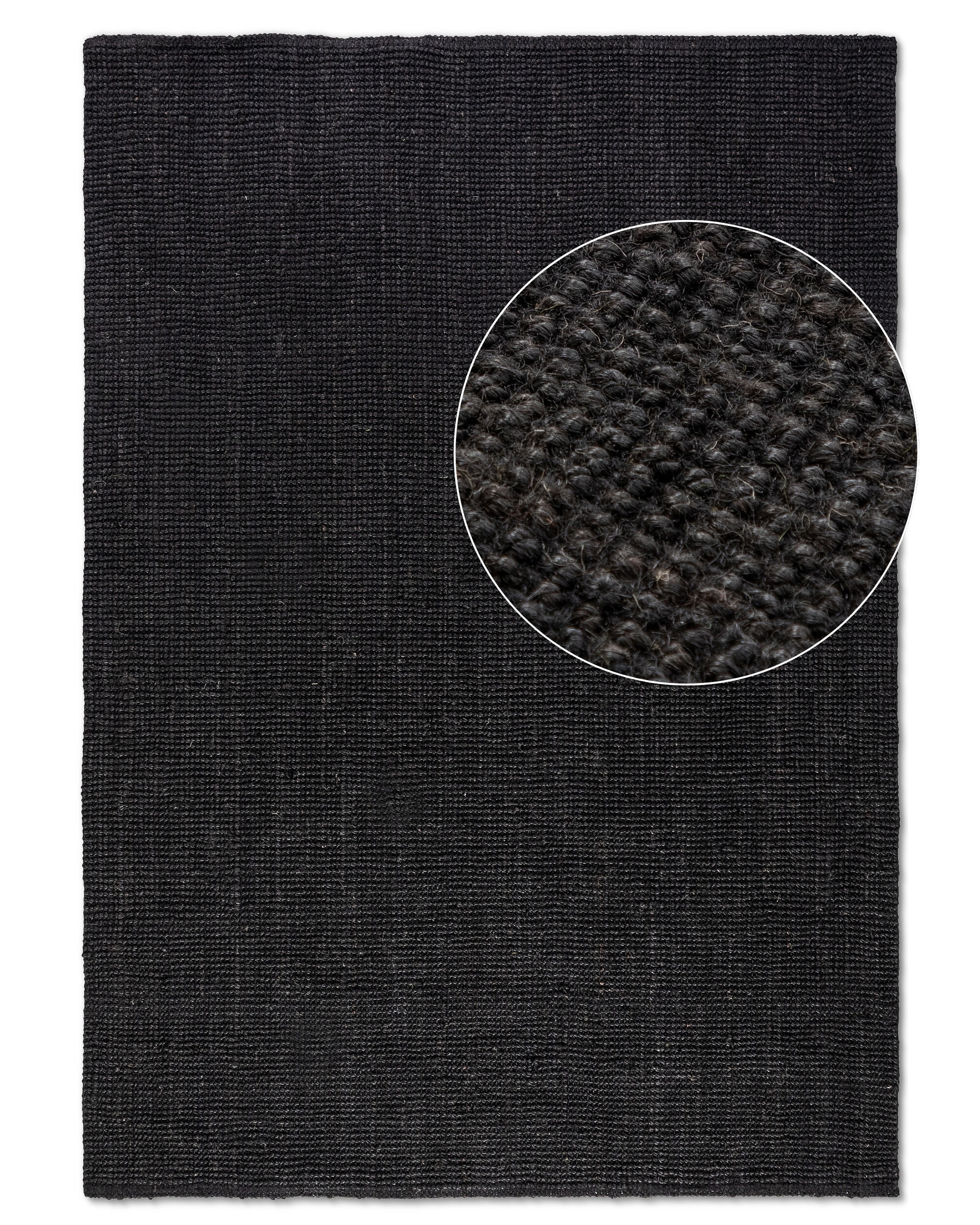 Juteteppich Bouclé Jaipur 5976 Schwarz