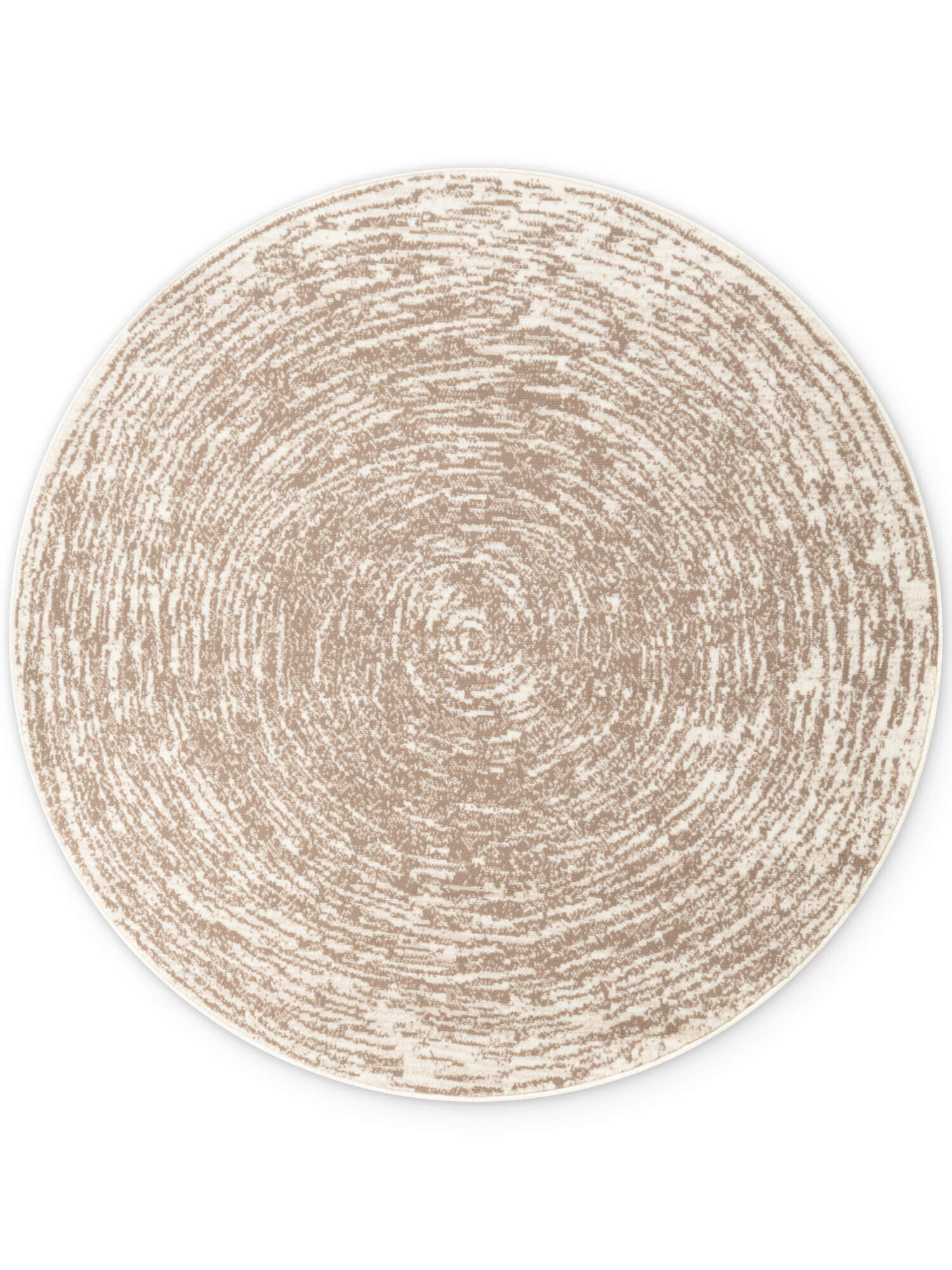 Teppich Kurzflor Uni Rund Gloria 6258 Beige