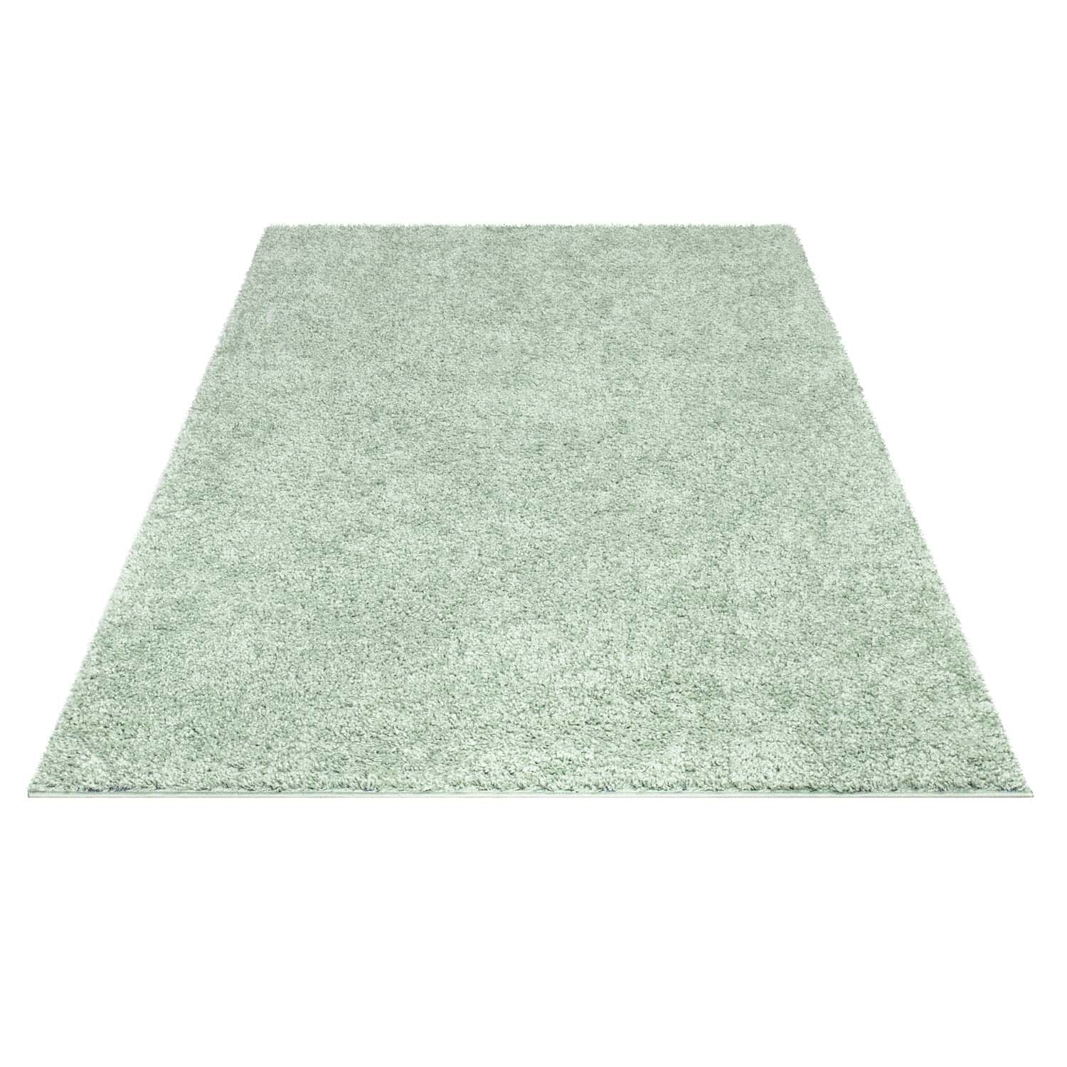 Hochflor Teppich Gruen 160x230 7