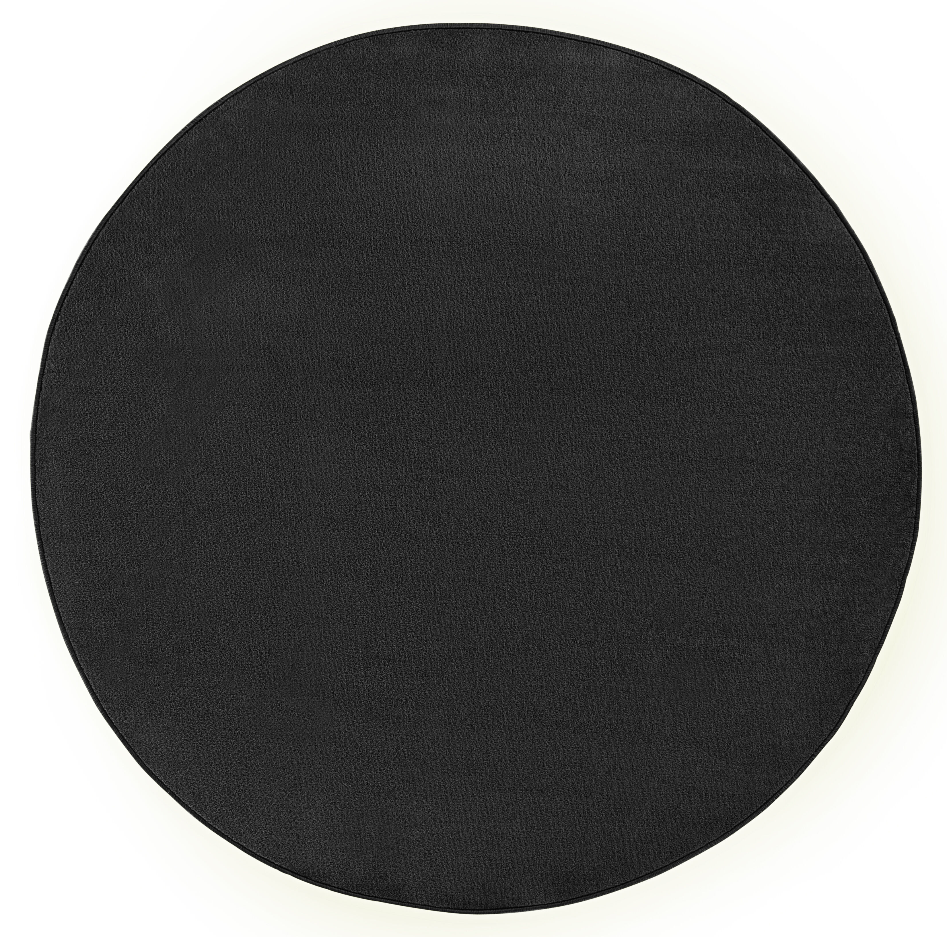 Kurzflorteppich Fancy 3004 Schwarz Rund