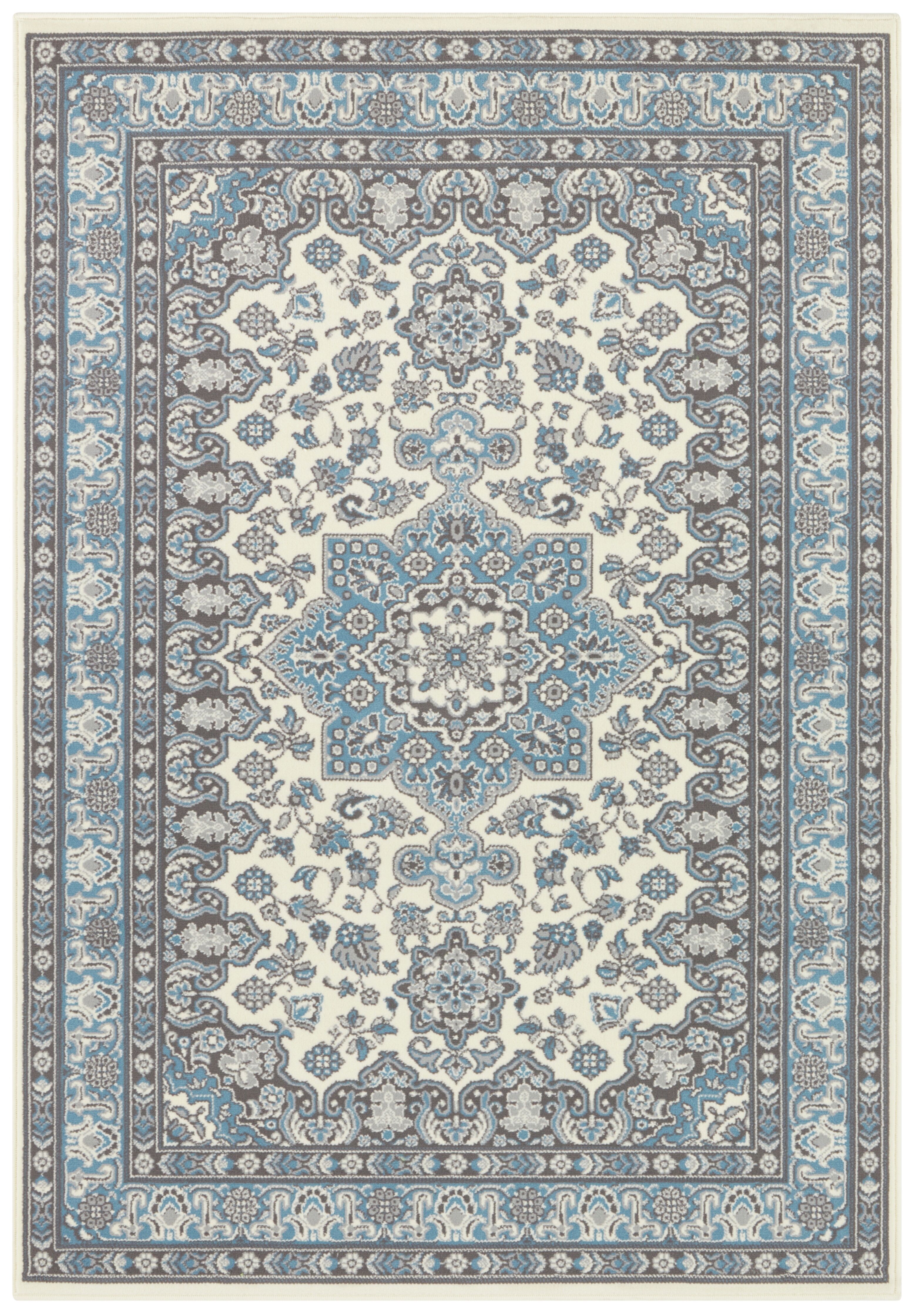 Orientteppich Parun Täbriz Mirkan 4442 Creme/Blau