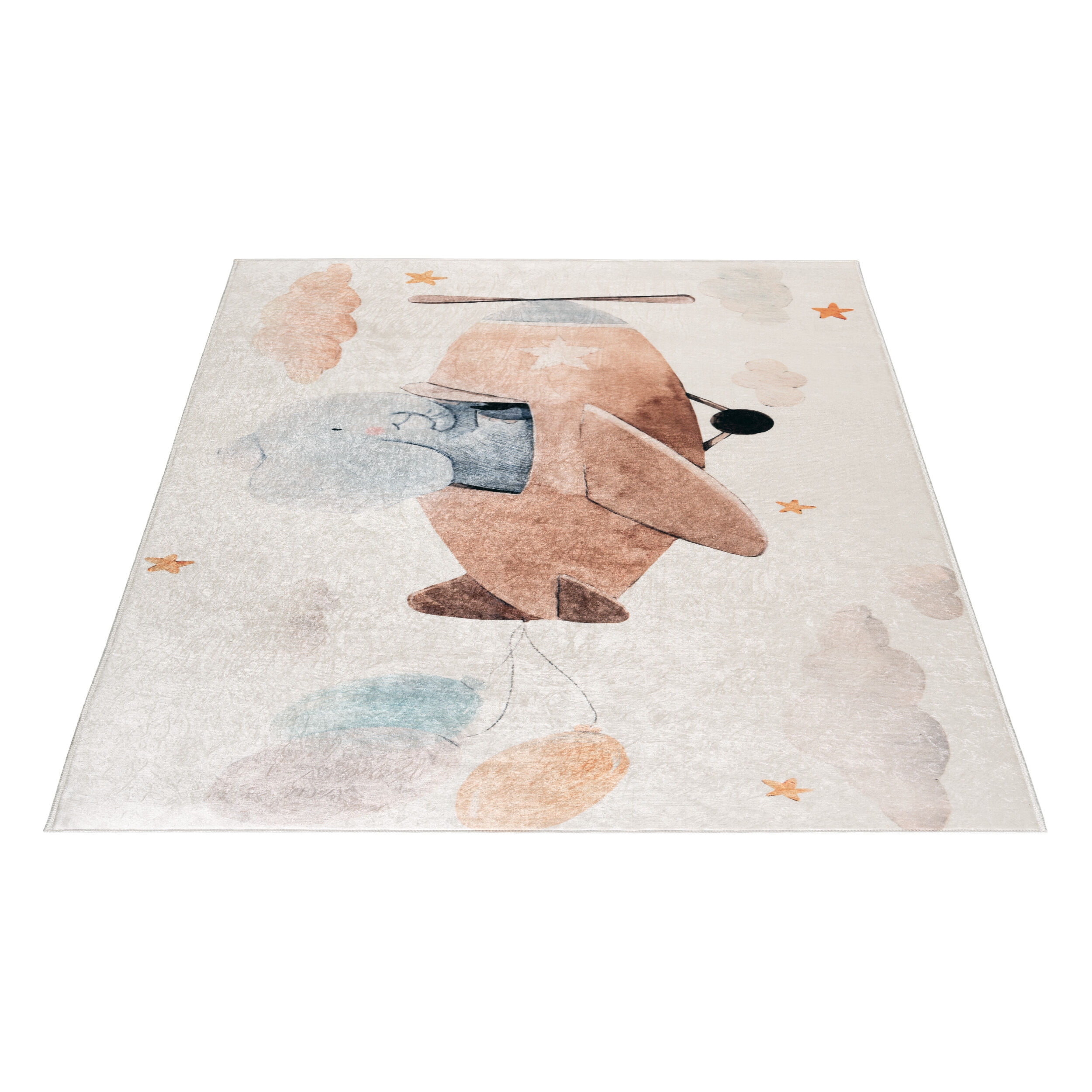 Waschbarer Teppich Rineva 4600 Creme Front