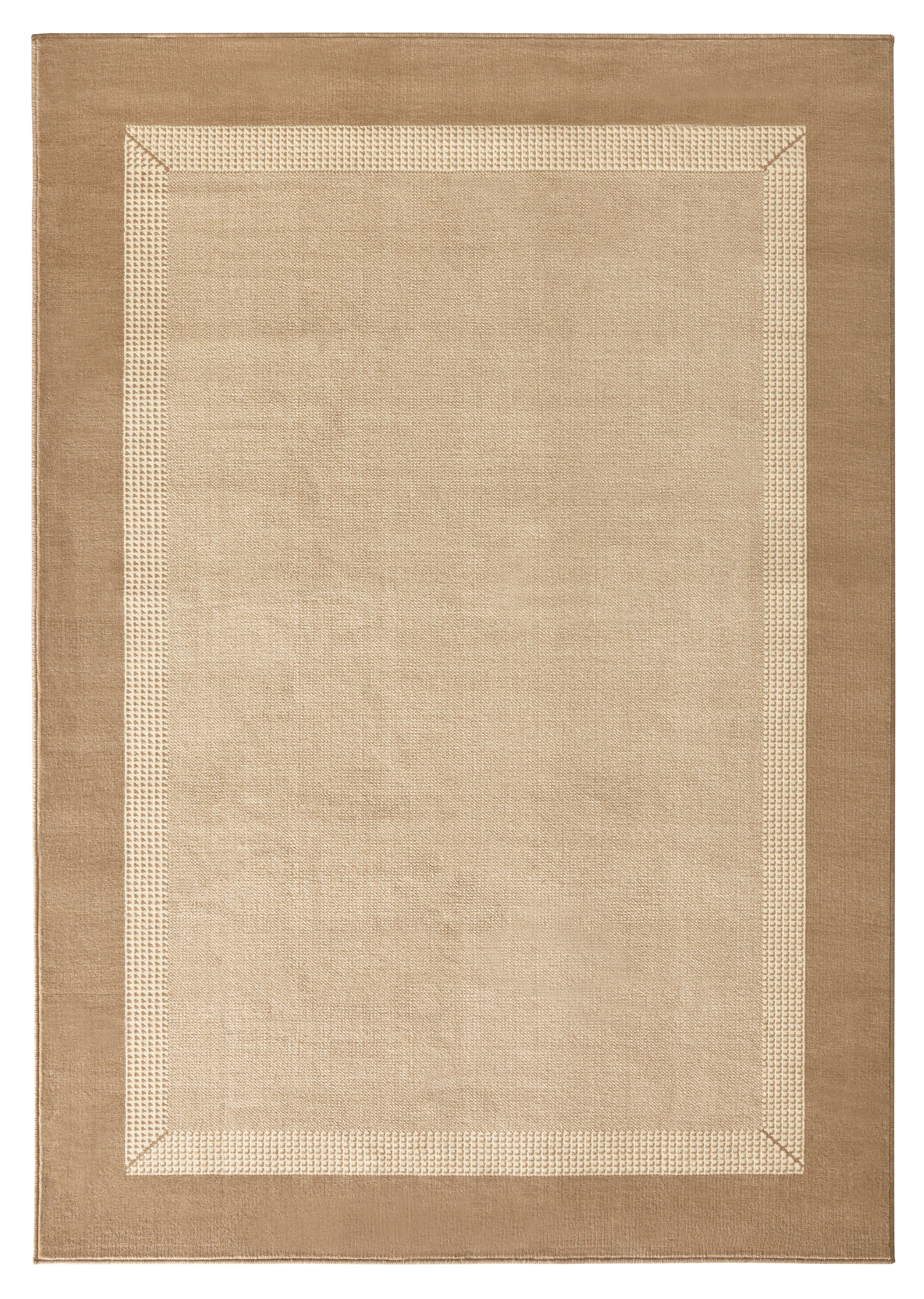 Velours Teppich Bordüre Basic 2498 Beige/Creme