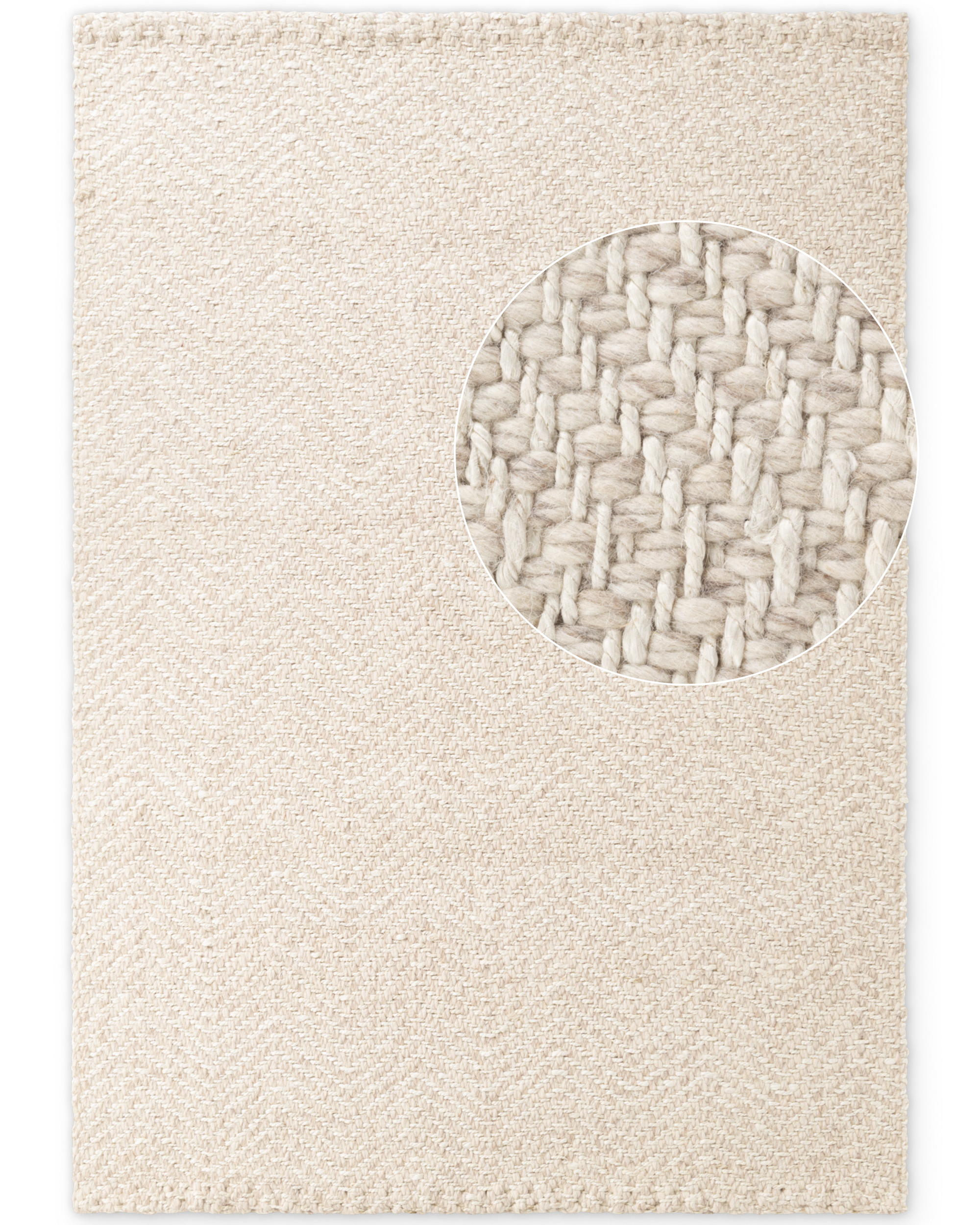 Elle Decoration Jute- und Wollteppich Majoli 6238 Natur Weiß
