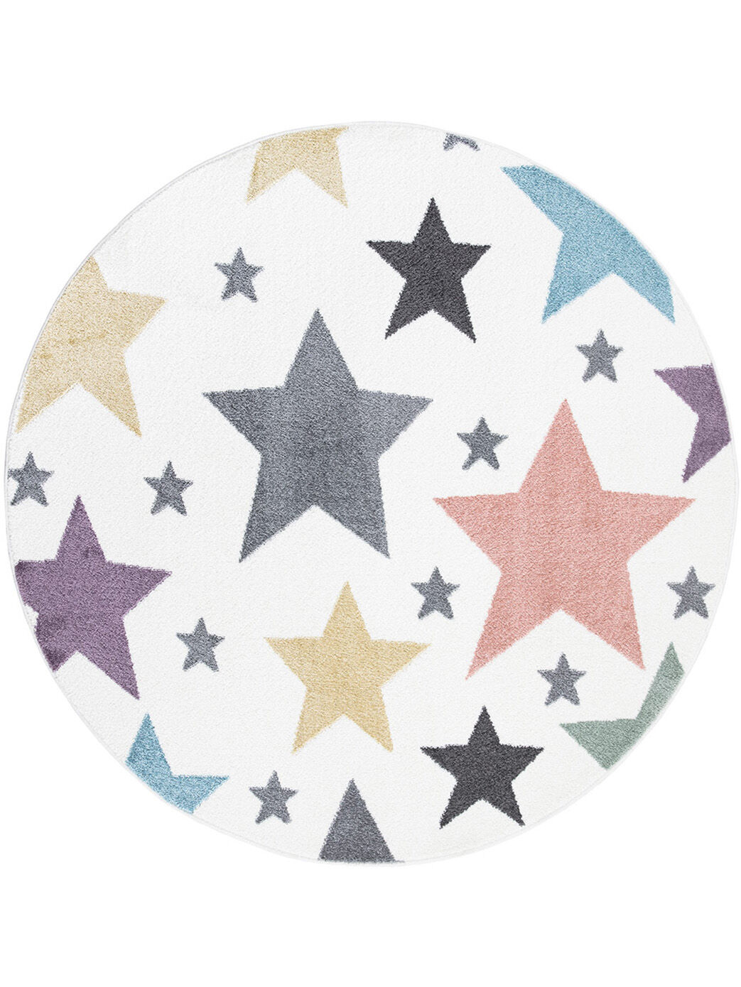 Kinderteppich Sterne Bunt 160x160 1