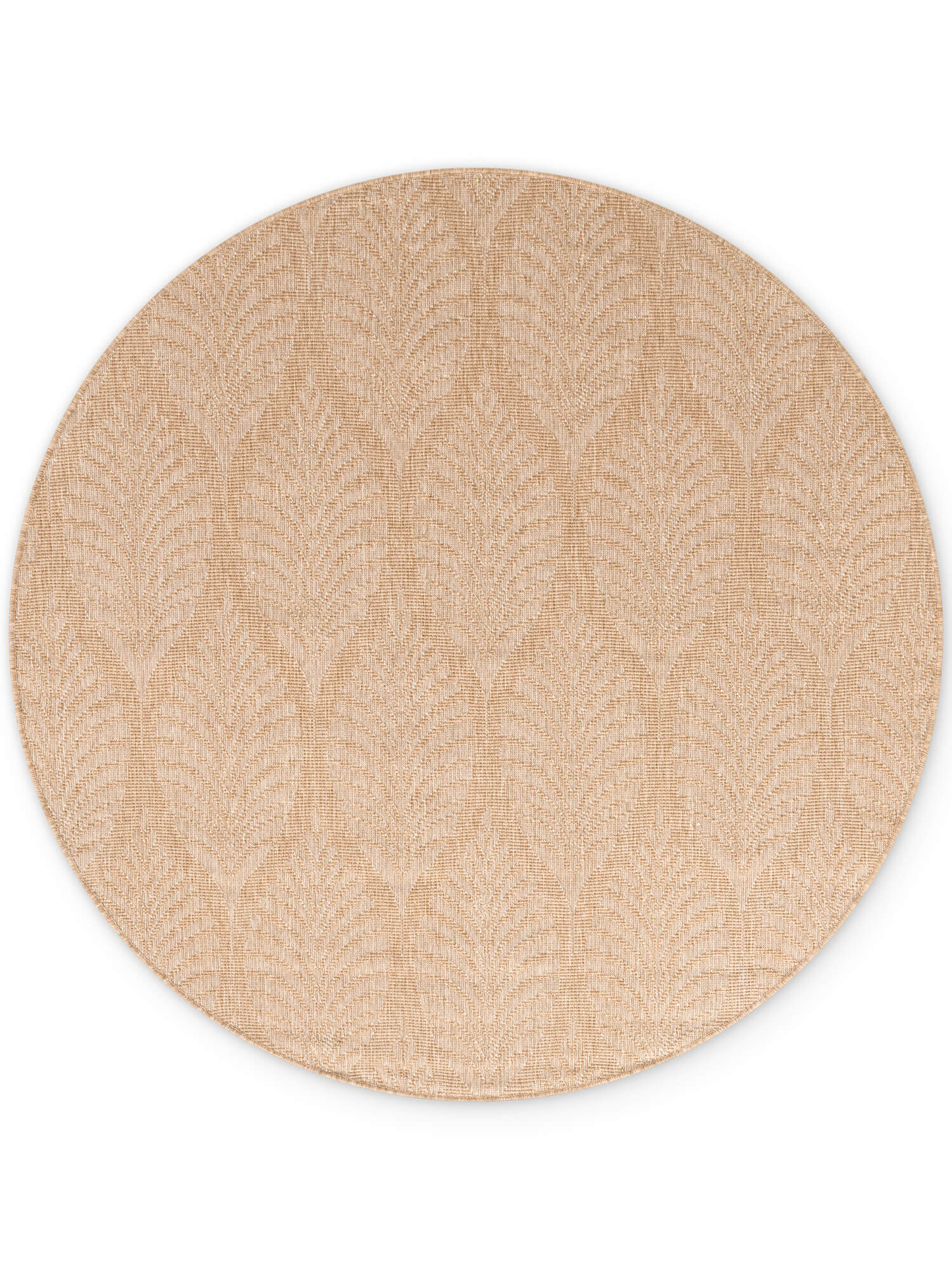 In- & Outdoor Wendeteppich Duet Liora 6247 Jute Weiß Rund