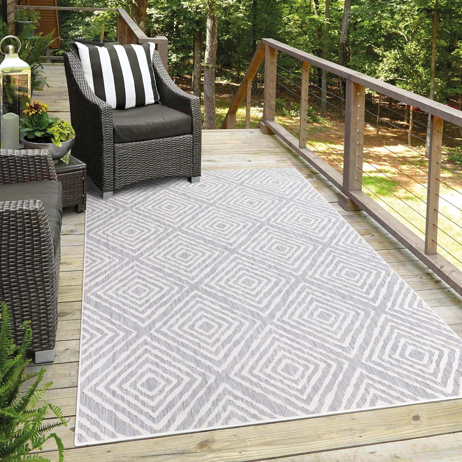  In Outdoor Teppich Nature 406 Hellgrau 160x230 Room