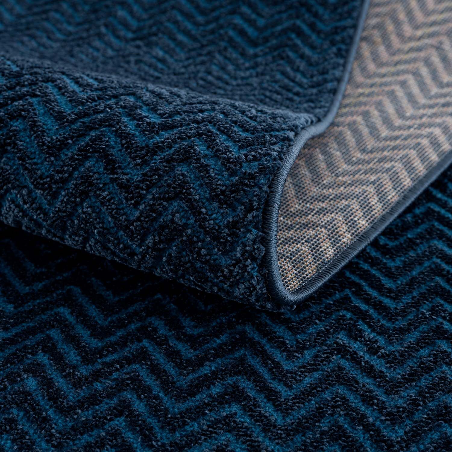 Teppich Modern Luxus Blau 508 Makro
