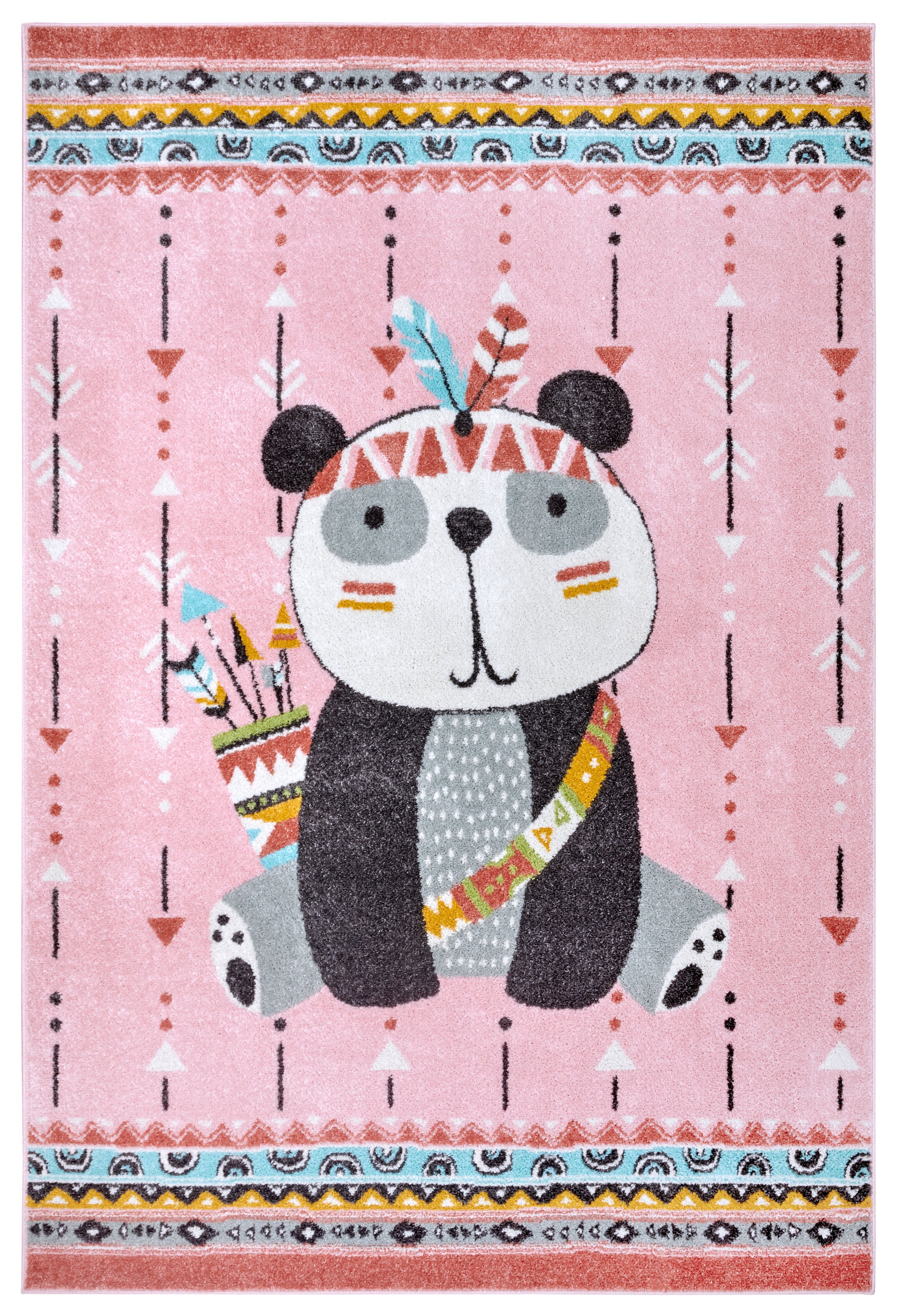 Kinderteppich Mädchen Panda Adventures 5958 Rosa