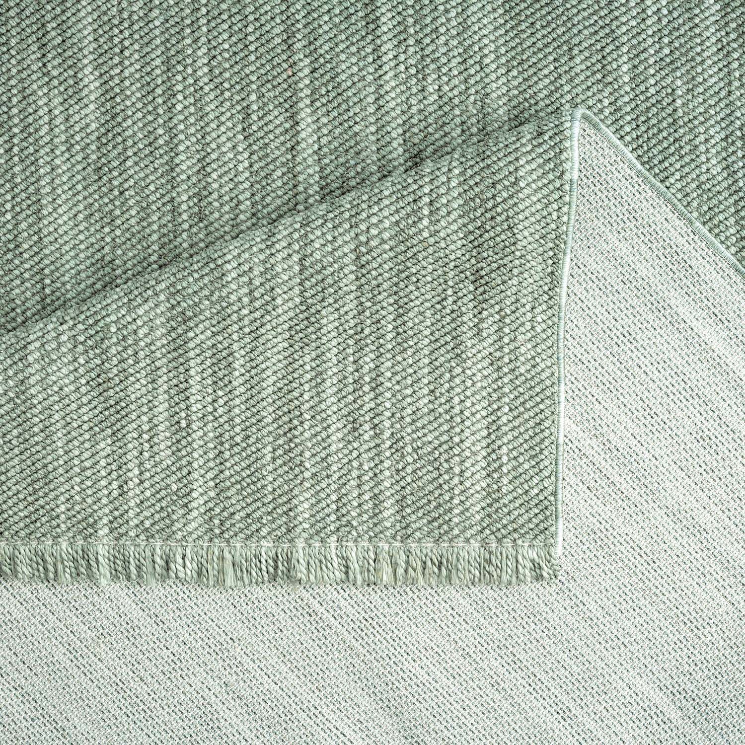Teppich Wolle Optik Gruen 160x230 5