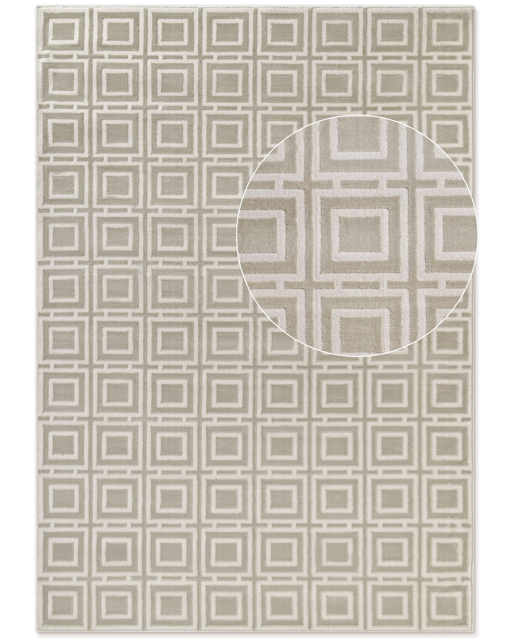 Elle Decoration Kurzflor Teppich Perles Howlite 6191 Creme