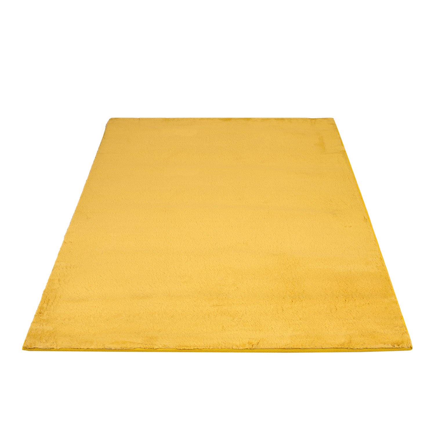 Flauschiger Teppich Mona Gelb Drauf