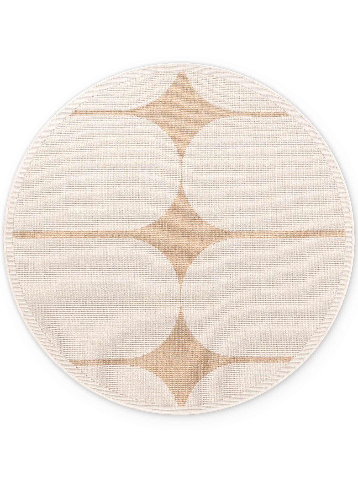 In- & Outdoor Wendeteppich Duet Bowen 6245 Jute Weiß Rund