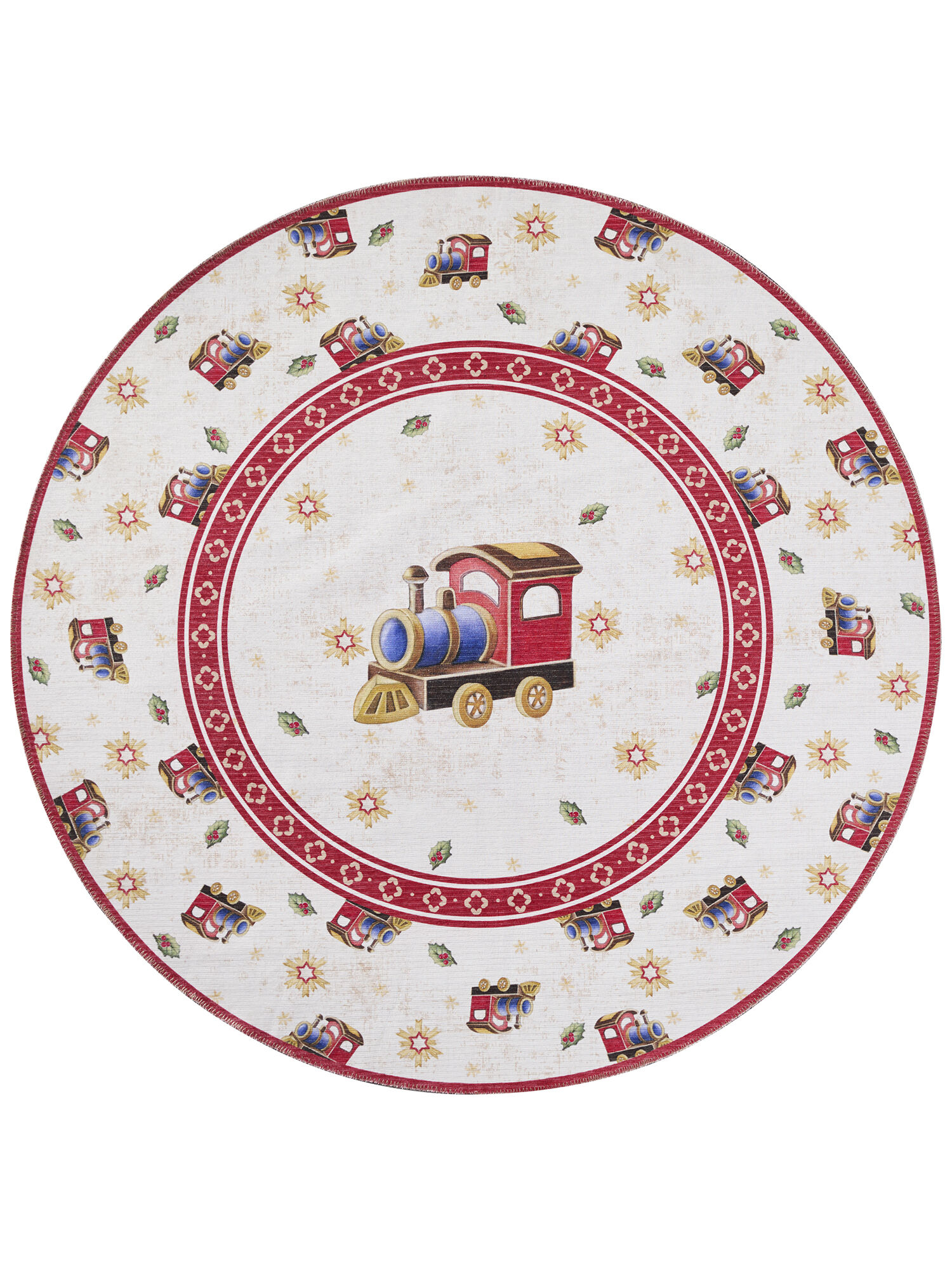 Villeroy & Boch Teppich Weihnachten Toy's Delight Limited Edition 6276 Creme/Rot Rund