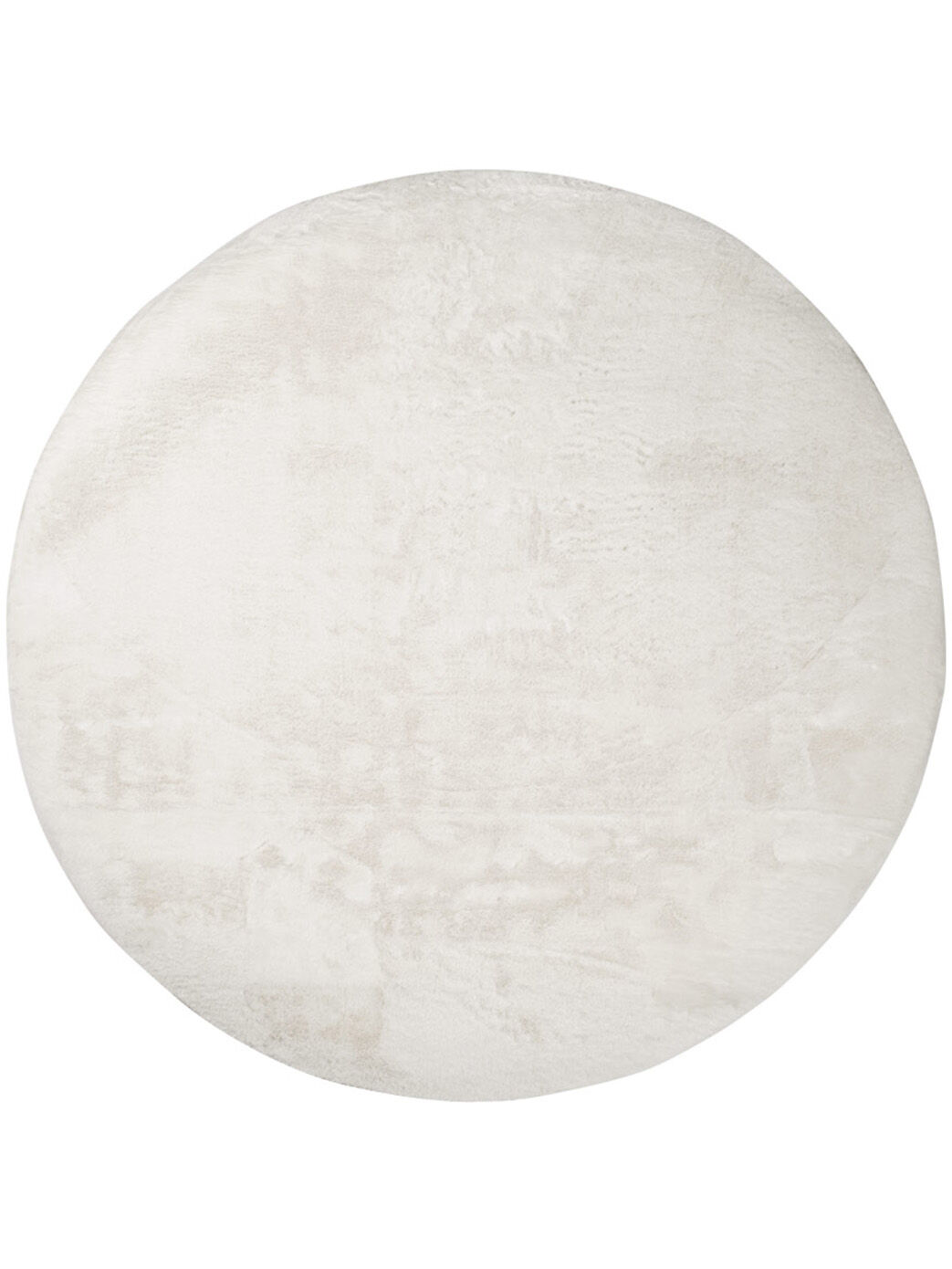 Flauschiger Teppich Mona 114 Weiß Rund