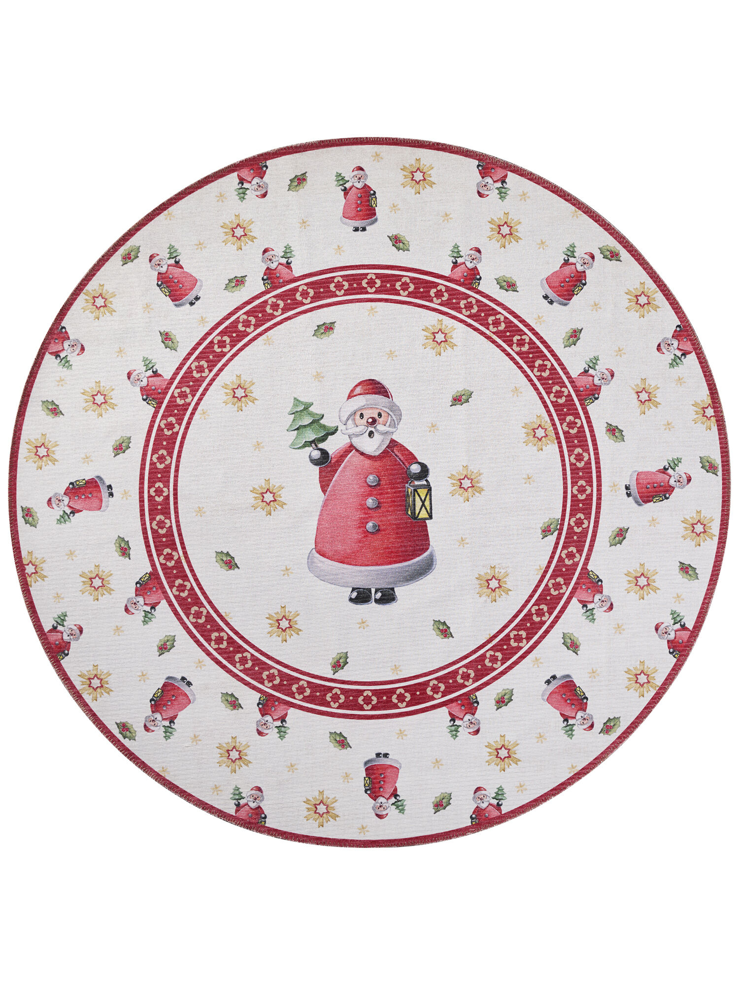 Villeroy & Boch Teppich Weihnachten Toy's Delight Limited Edition 6273 Creme/Rot Rund