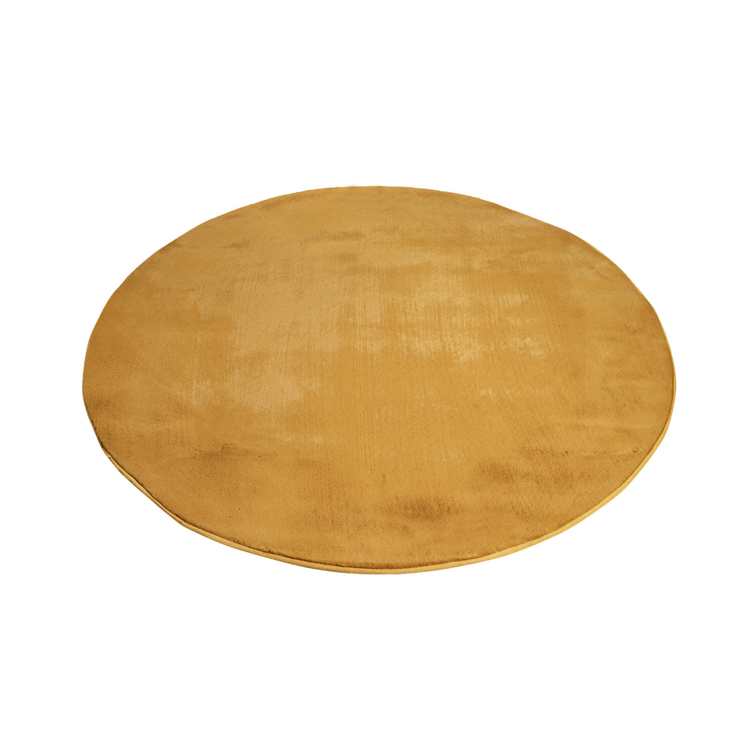 Flauschiger Teppich Mona Gold Rund 160x160 4