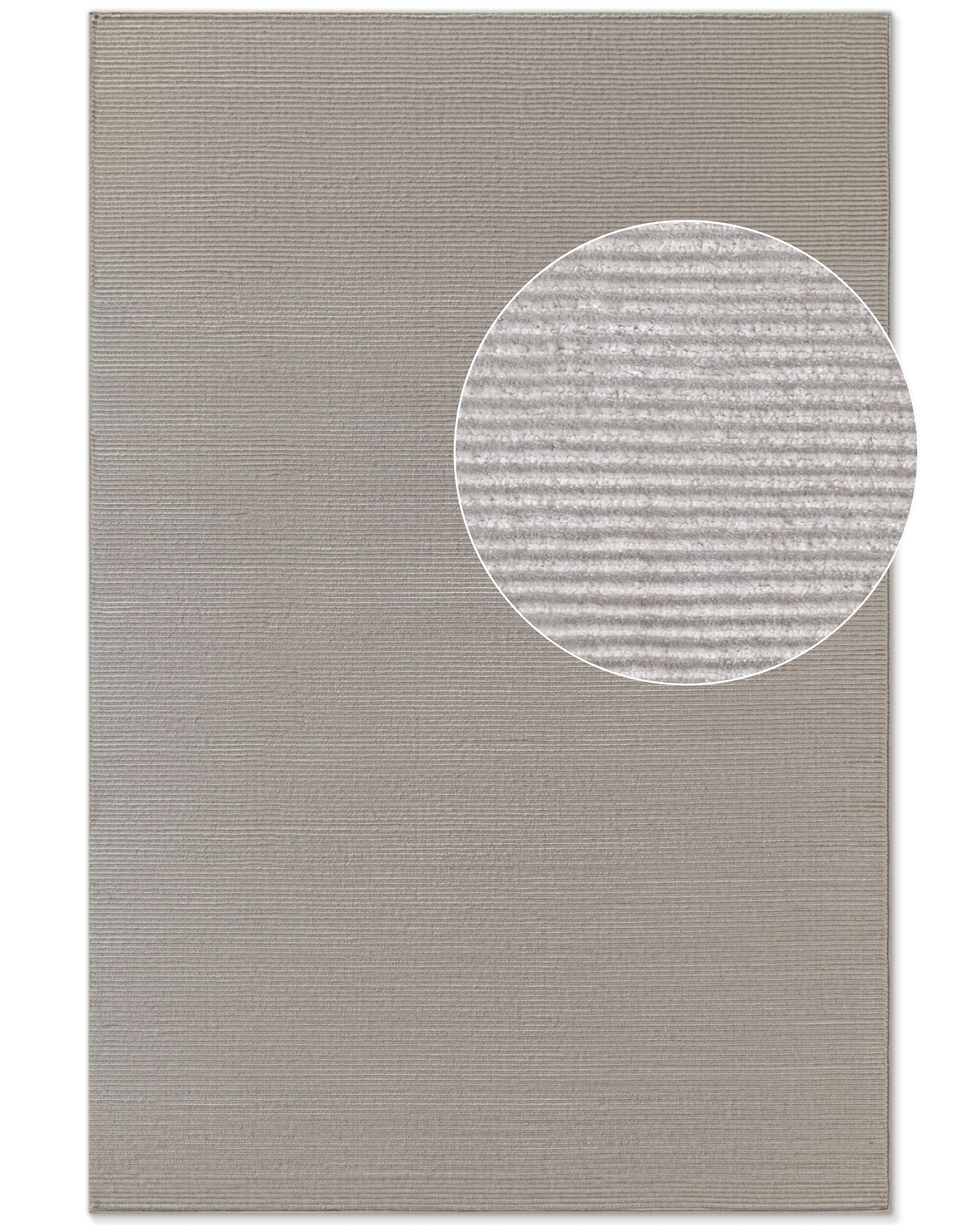 Elle Decoration Kurzflor Teppich Perles Dolomite 6186 Creme Grau