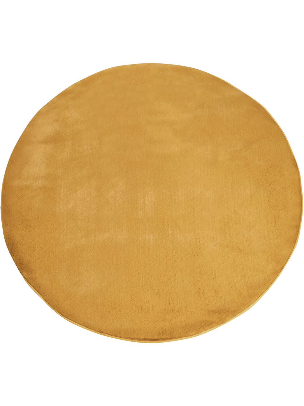 Flauschiger Teppich Mona Gold Rund 160x160 1