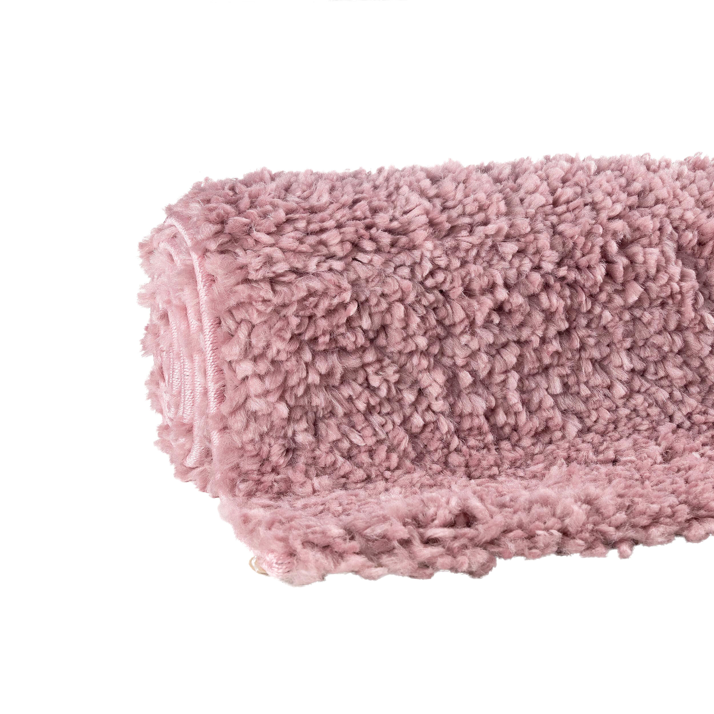 Hochflor Teppich Nupin Rosa