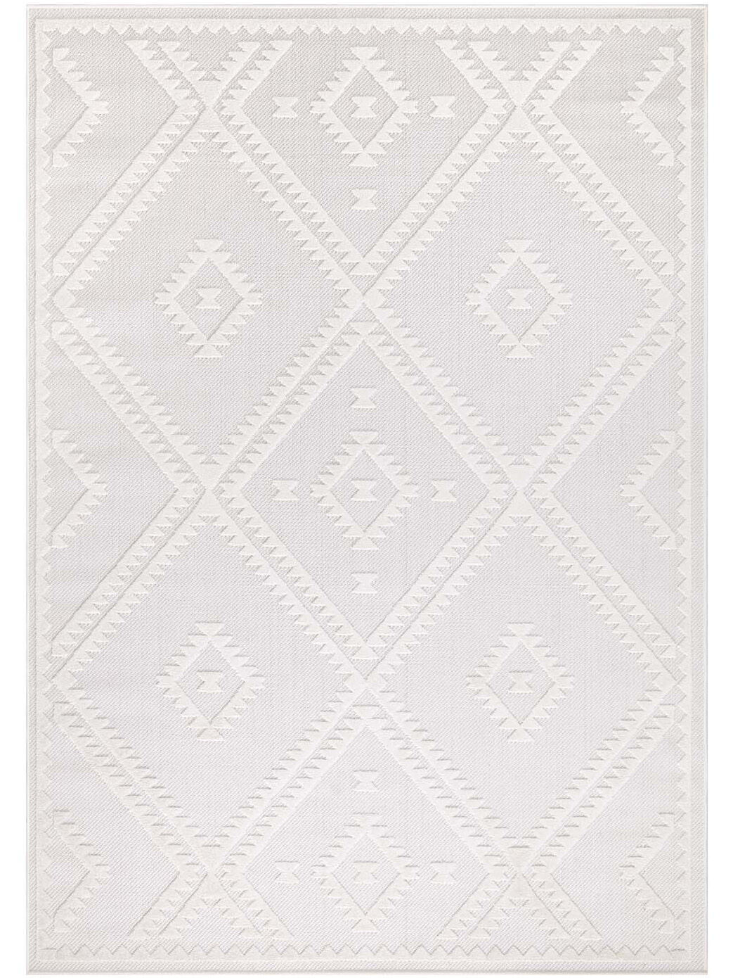Flachgewebe Teppich Outdoor Akira 545 Weiß