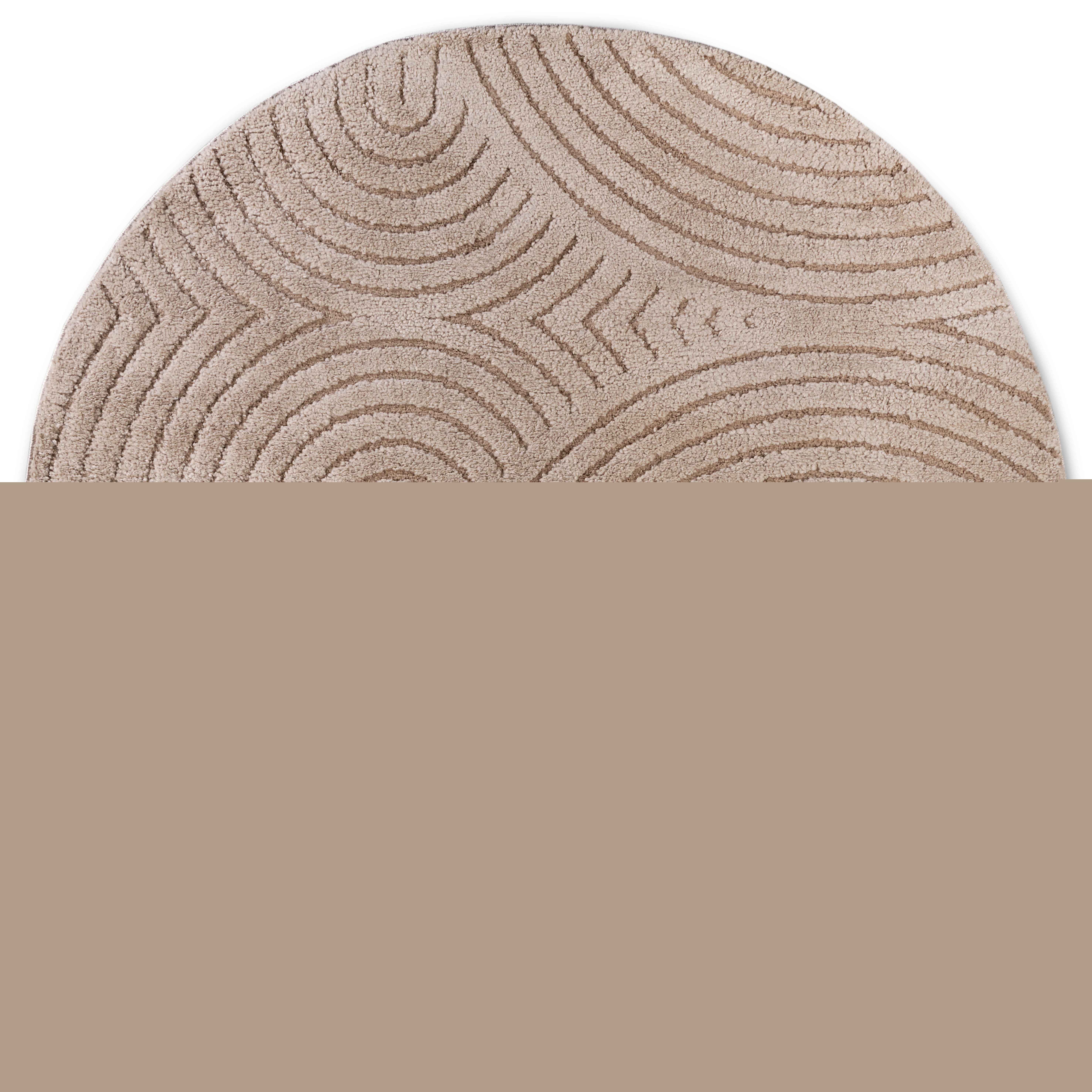 Elle Decoration Kurzflor Teppich Rund New York Panglao 6204 Taupe 