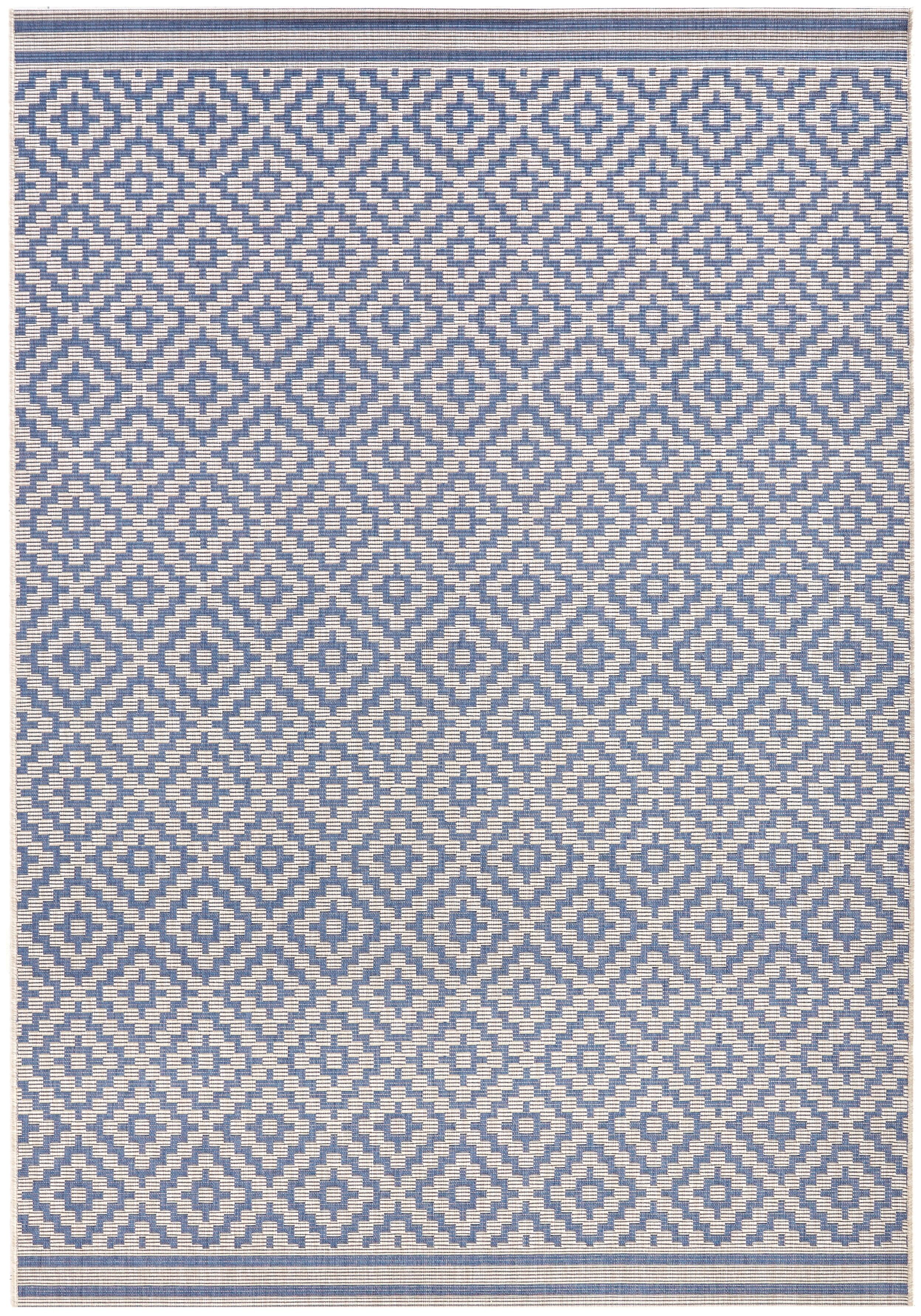 In- & Outdoor Teppich Meadow 2464 Blau/Creme