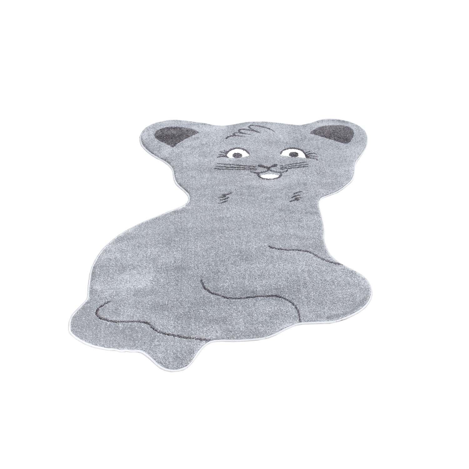 Kinderteppich Katze Grau 120x160 5