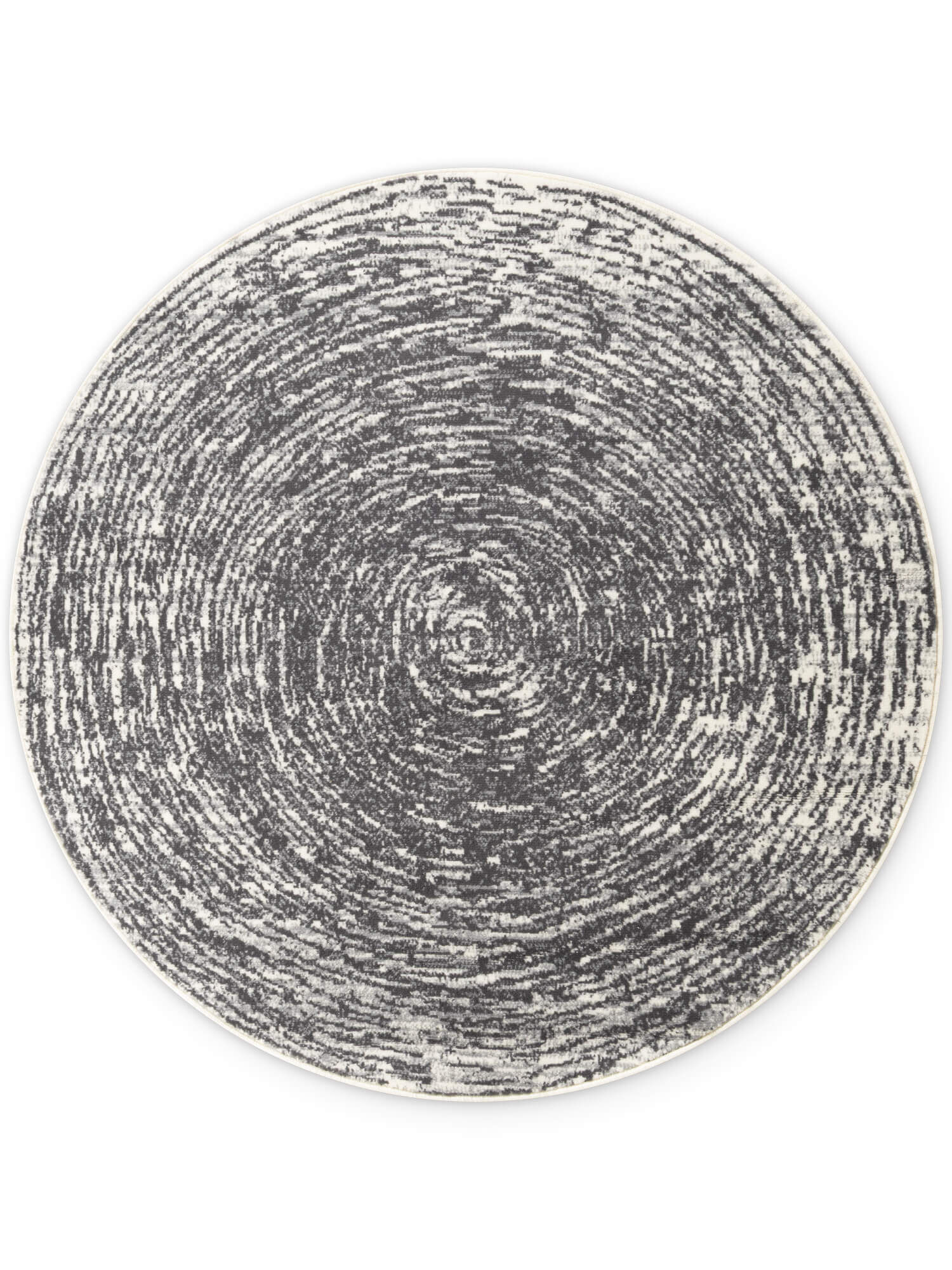Teppich Kurzflor Uni Rund Gloria 6256 Grau