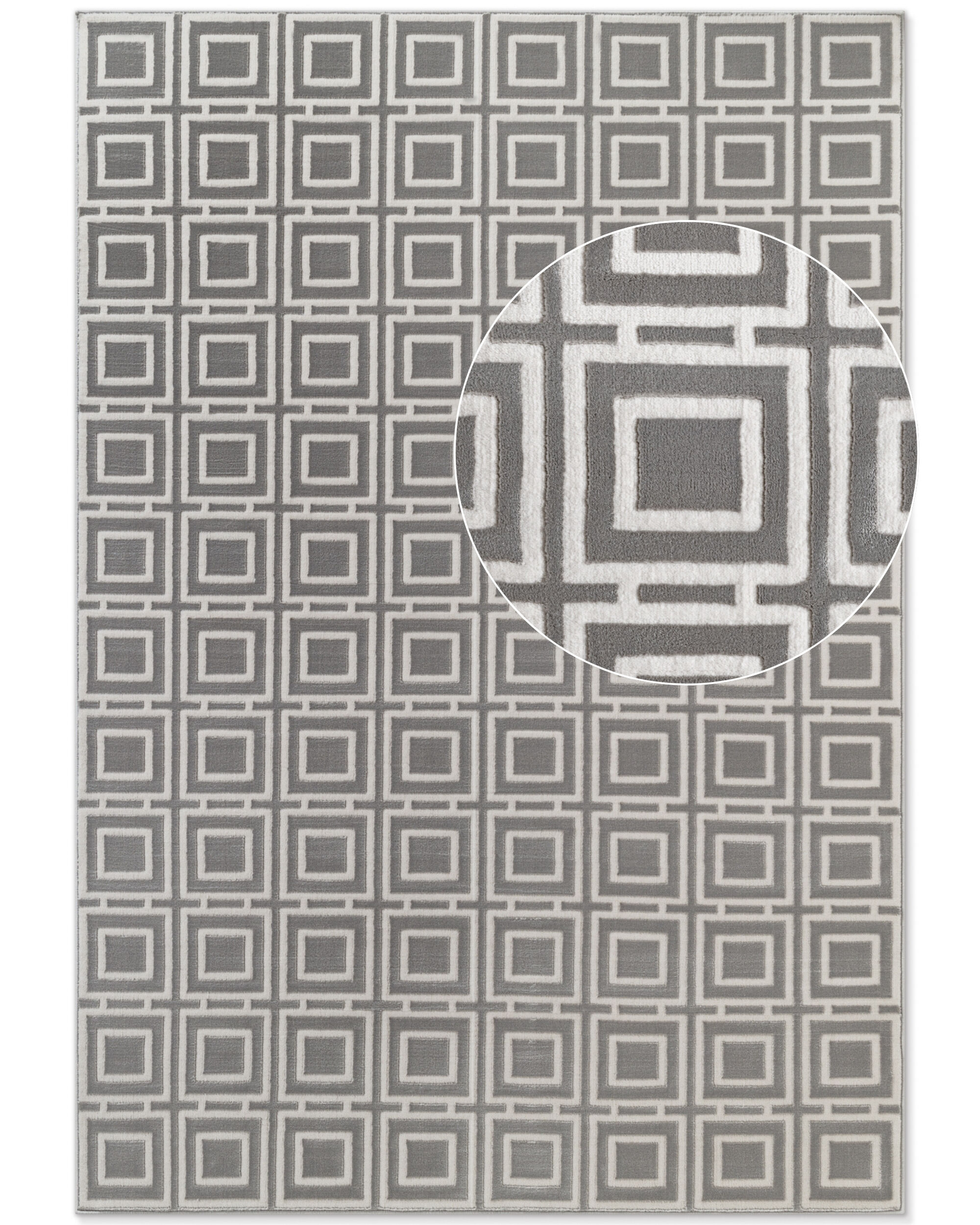 Elle Decoration Kurzflor Teppich Perles Howlite 6190 Creme Grau