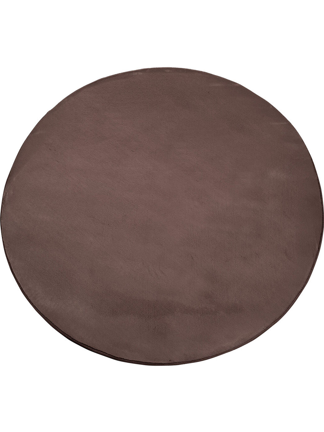 Flauschiger Teppich Mona Dark Taupe Rund 160x160 1