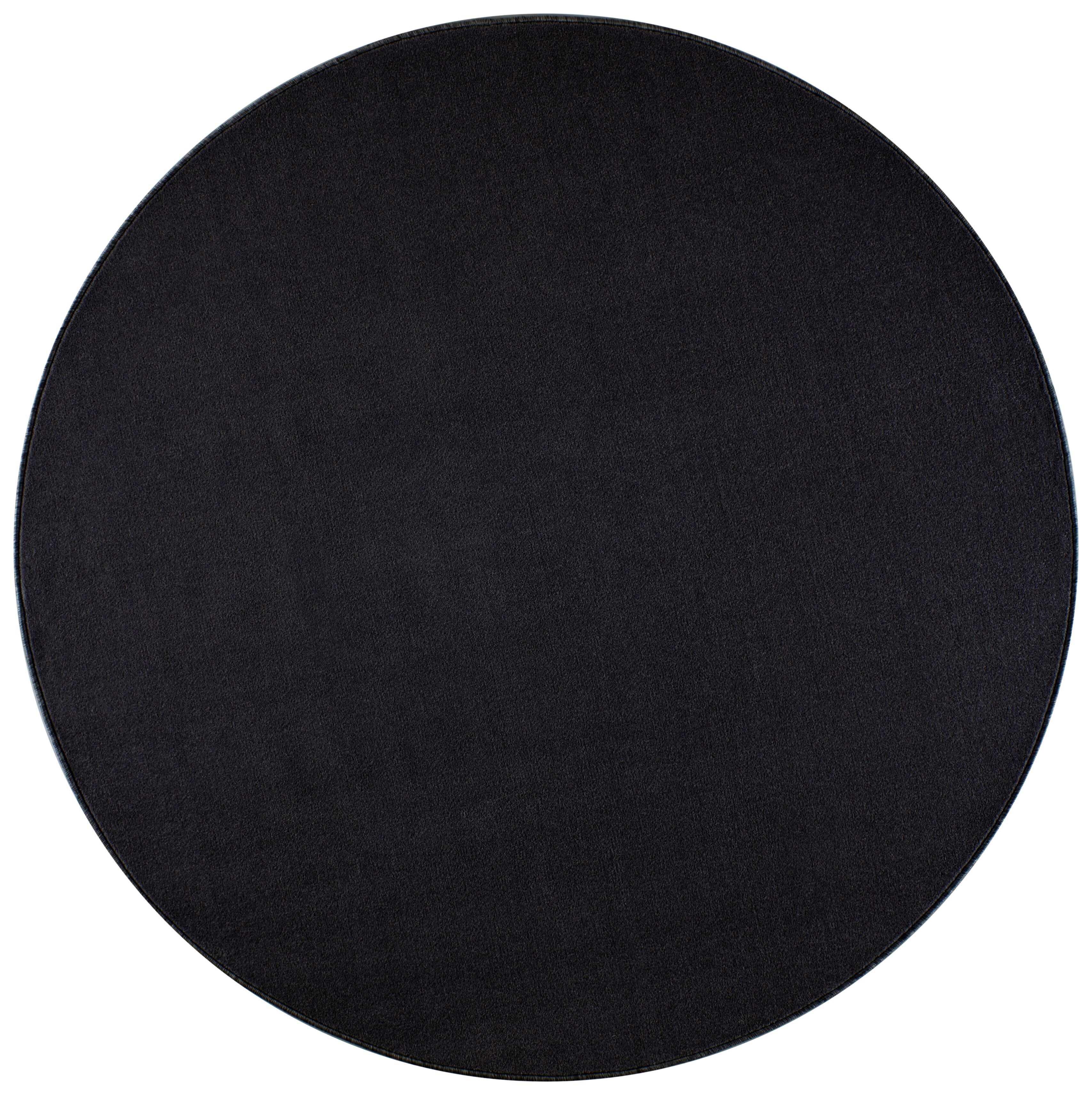 Teppich Kurzflor Nasty 2055 Schwarz Rund