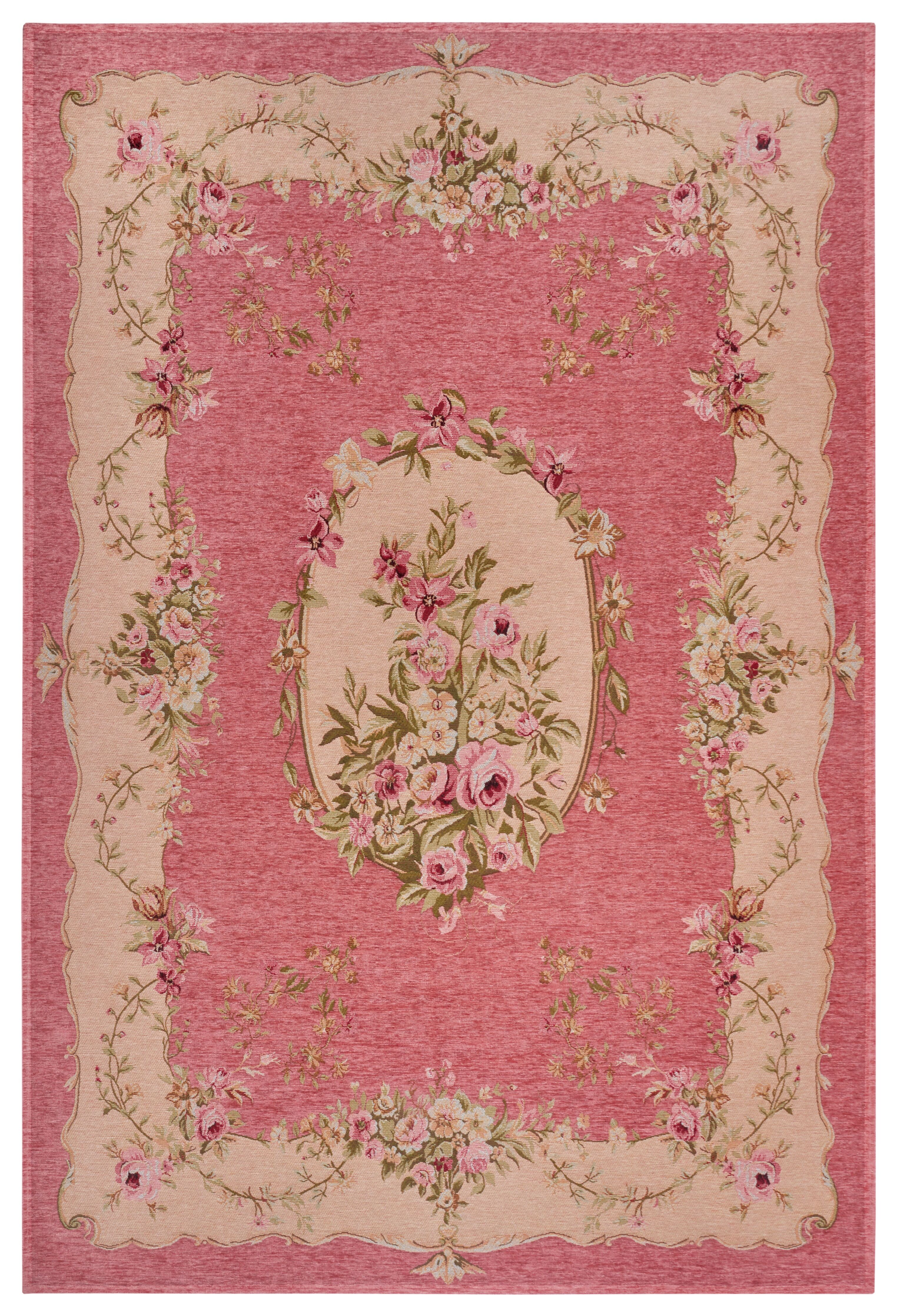 Teppich Shabby Chic Gobelin 5863 Rosa/Creme