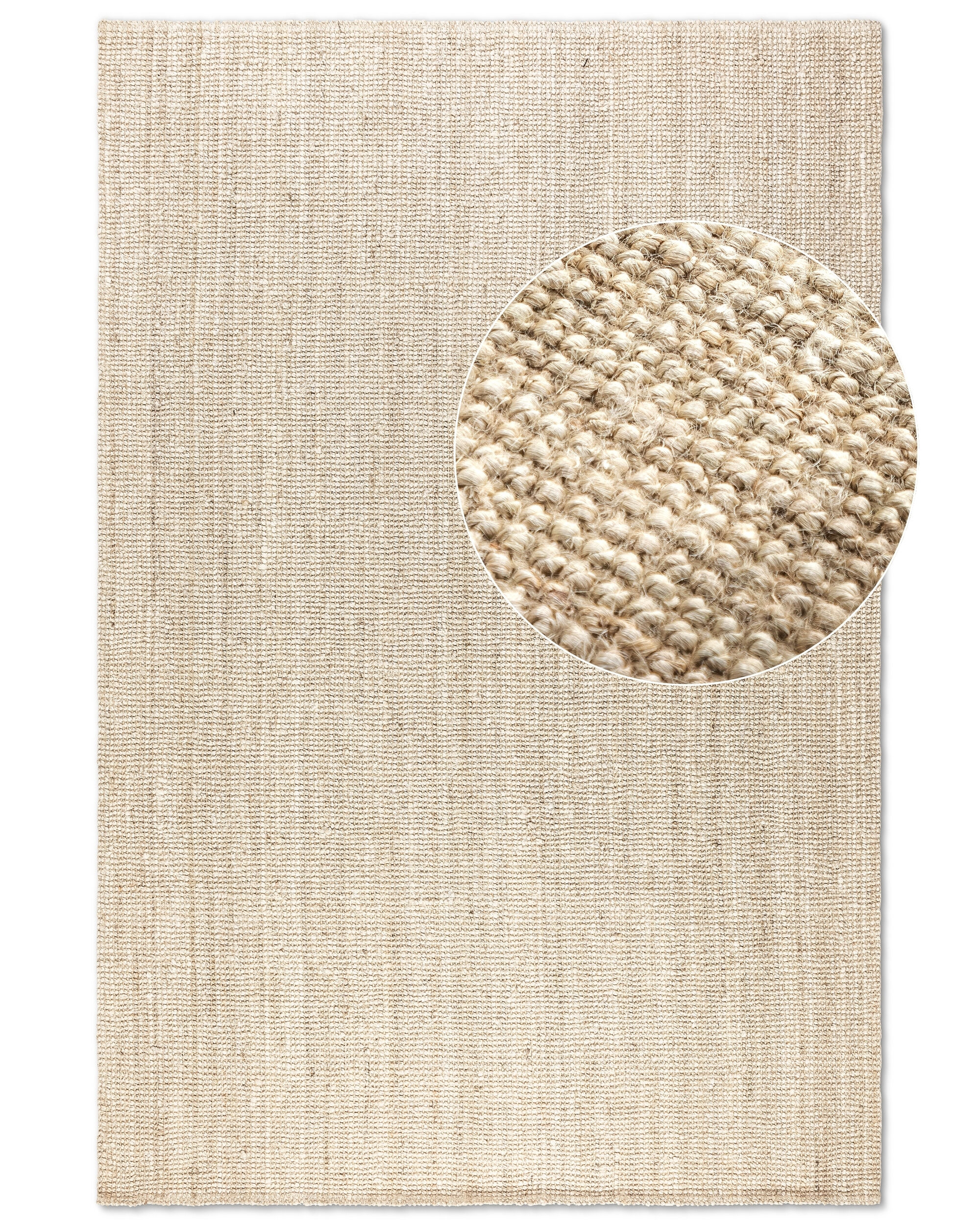 Jute Teppich Bouclé Jaipur 5973 Elfenbein Weiß