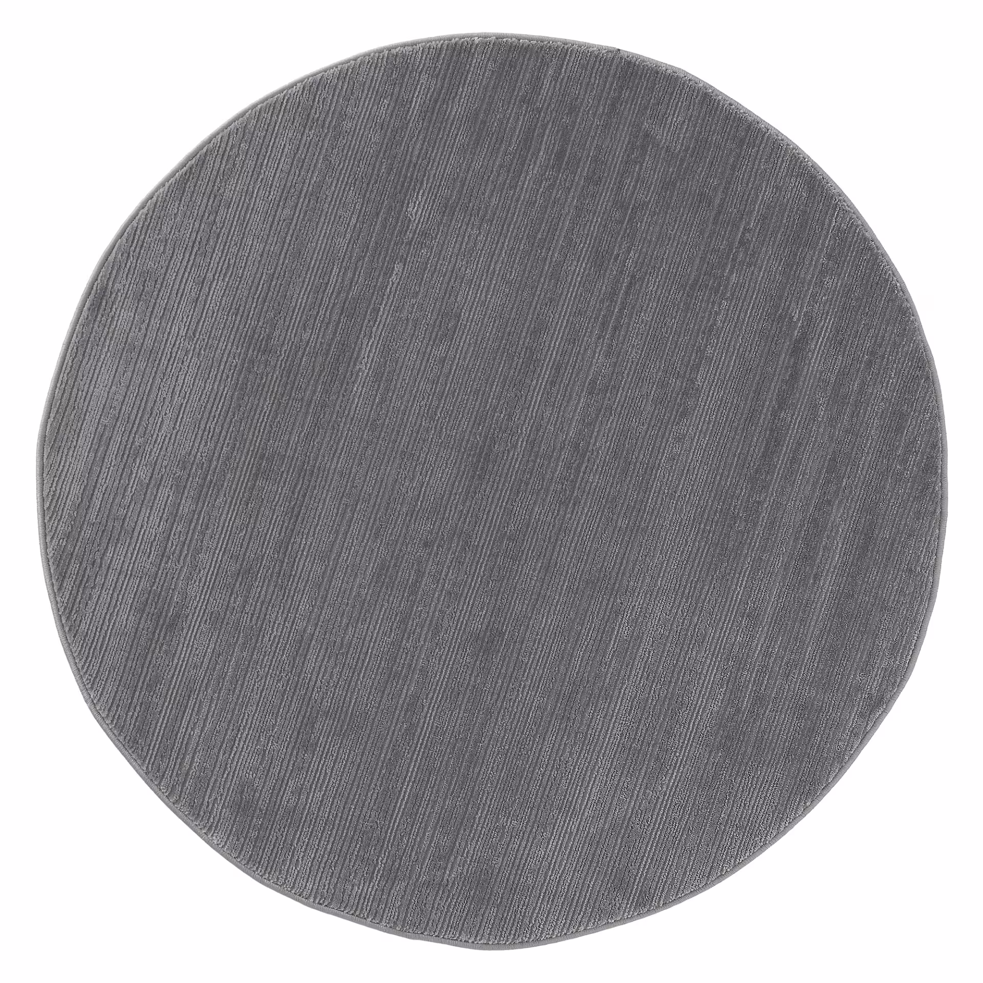 Teppich Viskose Look Mila 1515 Dunkelgrau Rund