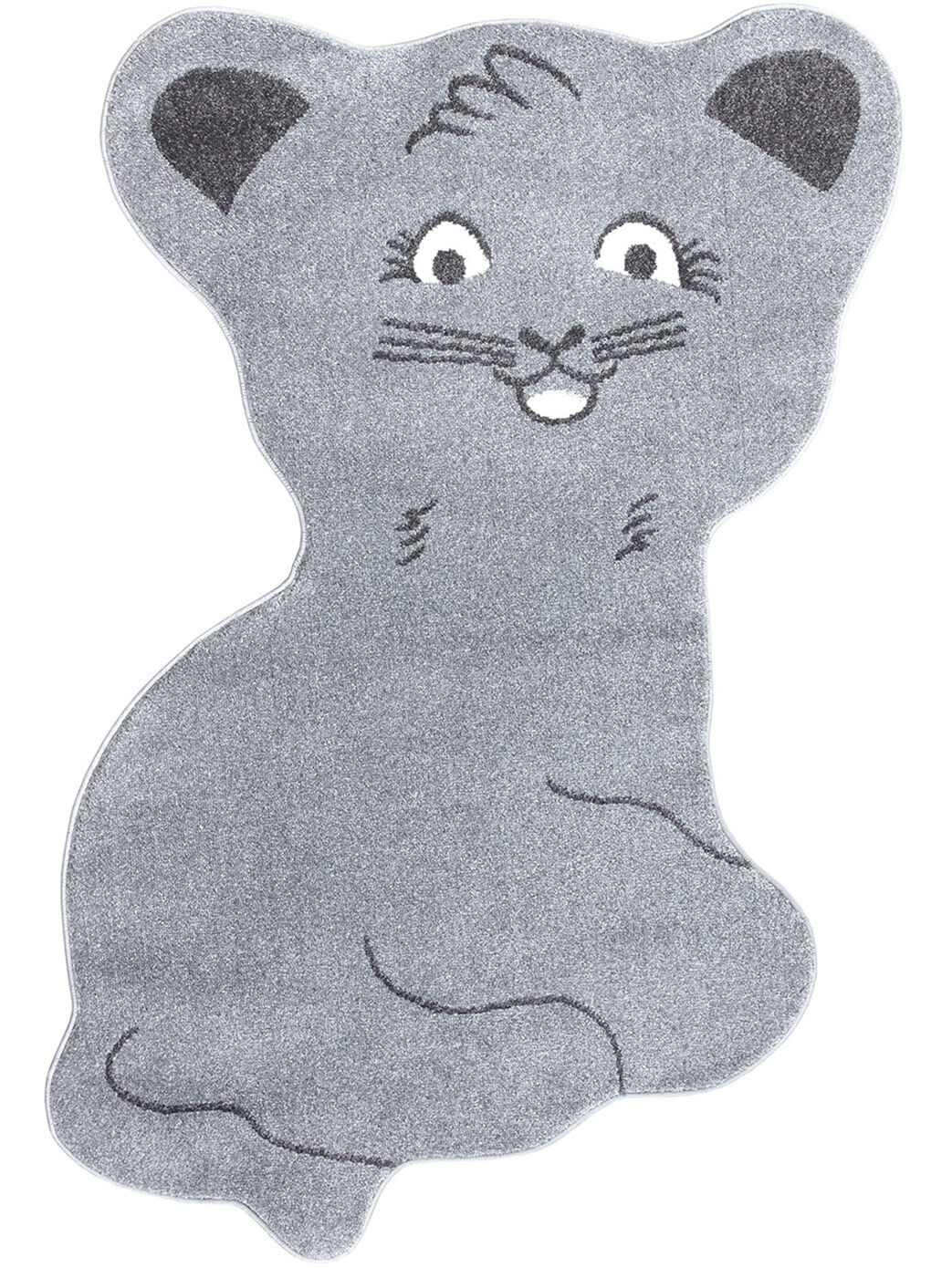 Kinderteppich Katze Grau 120x160 1