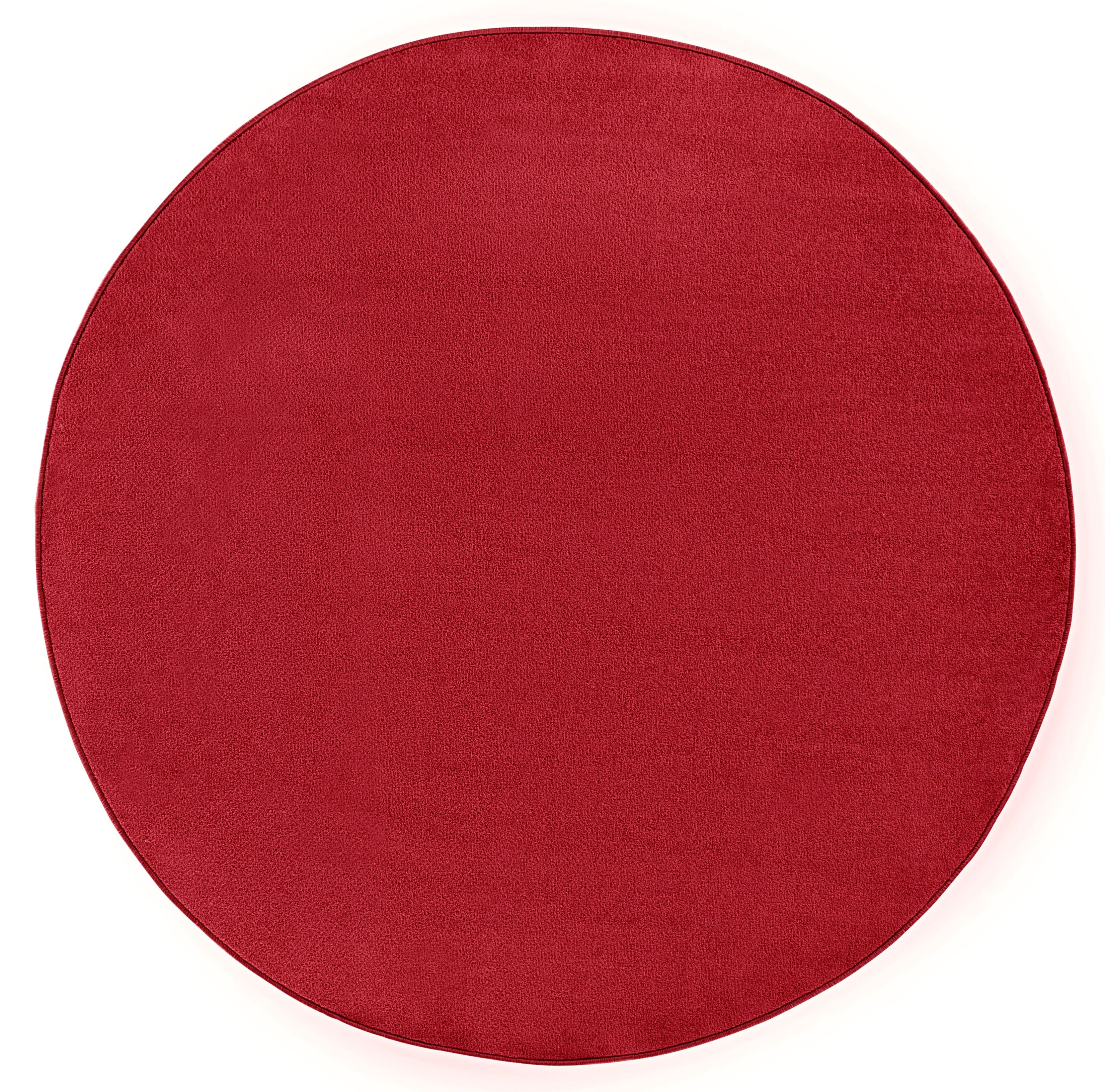 Kurzflorteppich Fancy 3012 Rot Rund