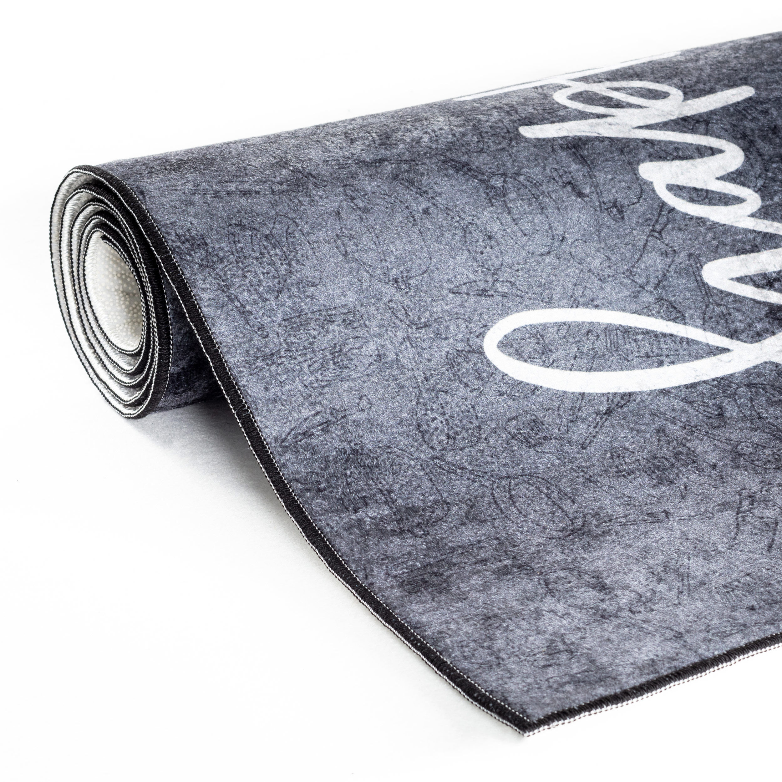 Waschbarer Teppich Rineva 3013 Grau Rollad