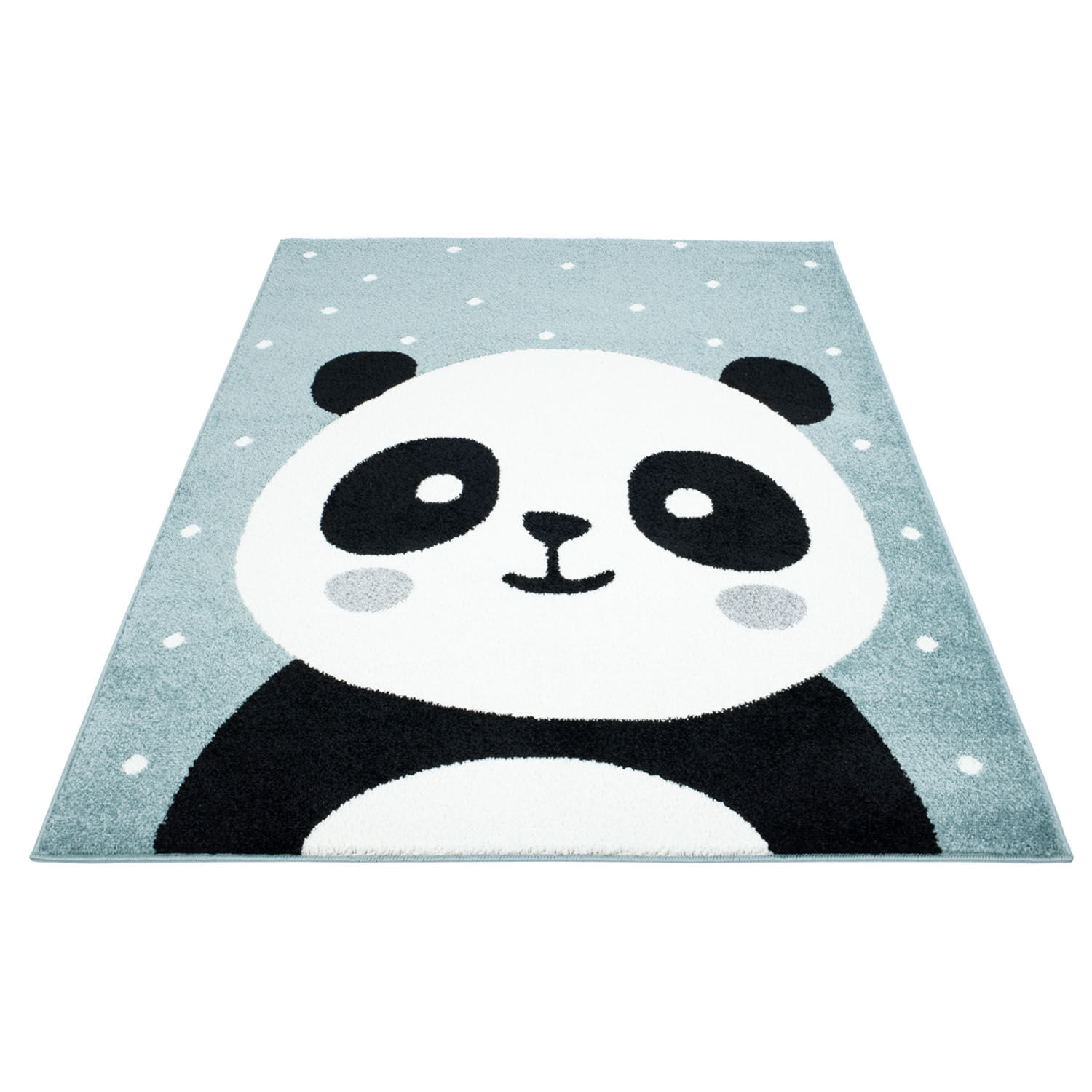 Kinderteppich Panda Blau 4331 Draufsicht