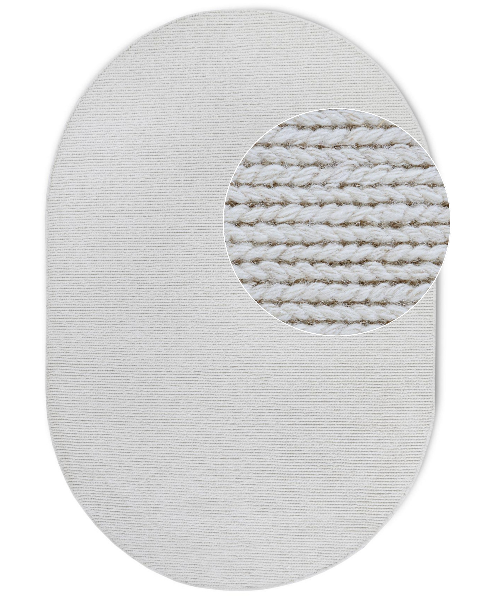 Villeroy & Boch Wollteppich 1748 Francois 6048 Weiß Oval