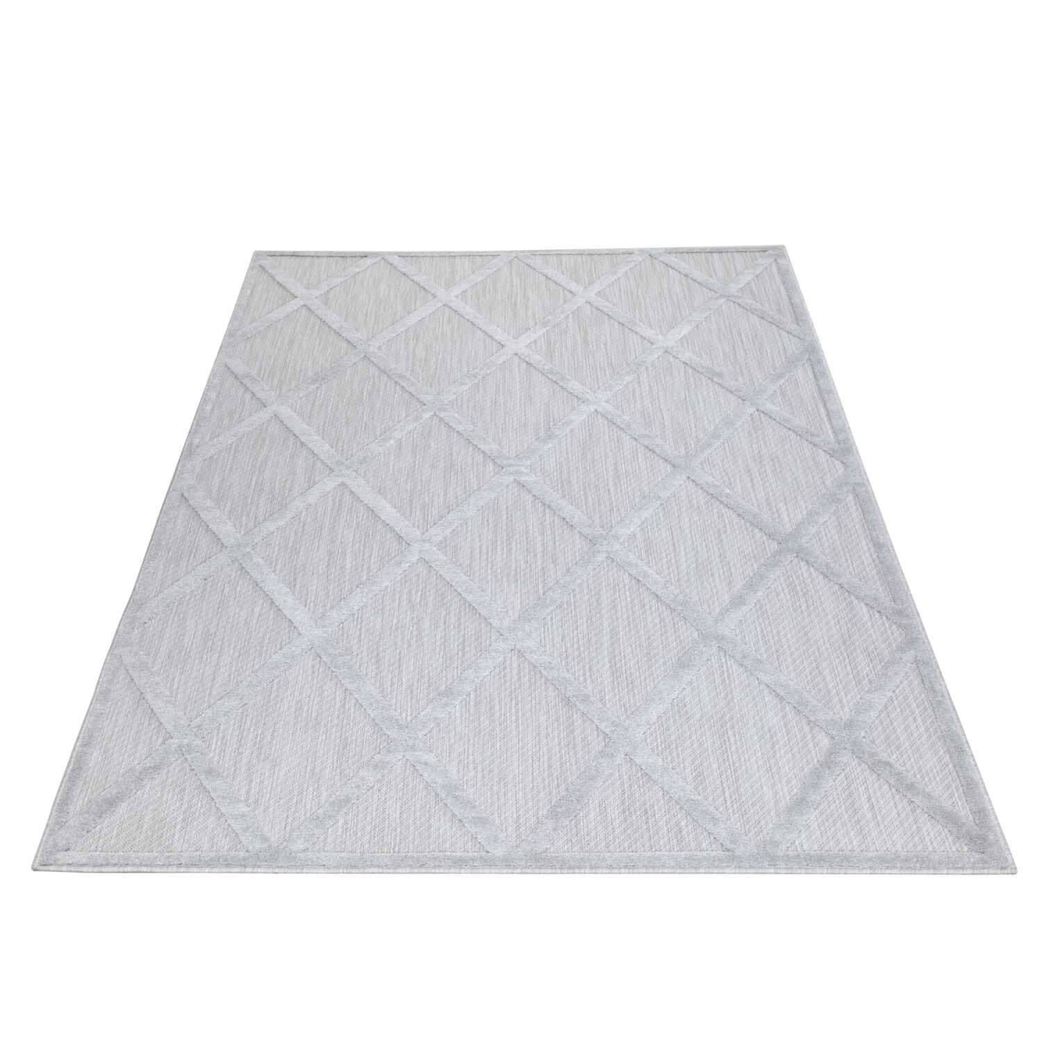 Flachgewebe Teppich Outdoor Akira 754 Silber Grau 160x230 6