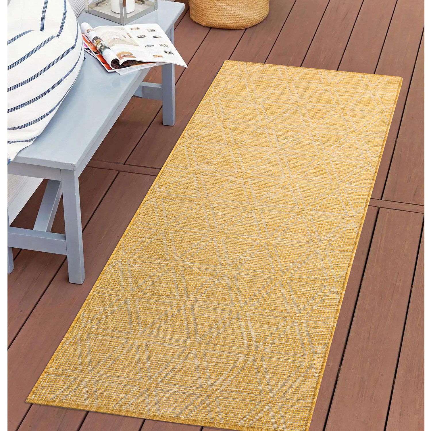 Outdoor Teppich 370 Gelb 80x150