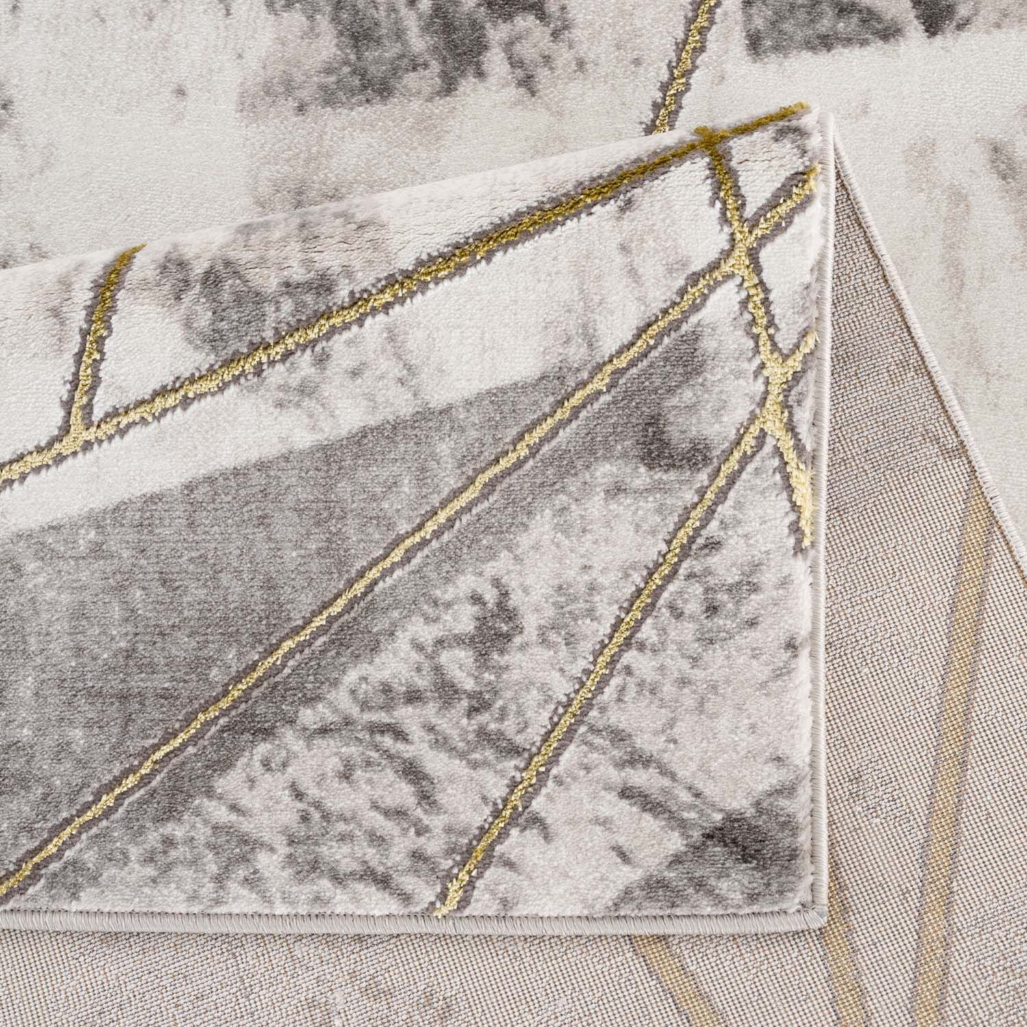 Teppich Modern 4929 Grau Gold Detail